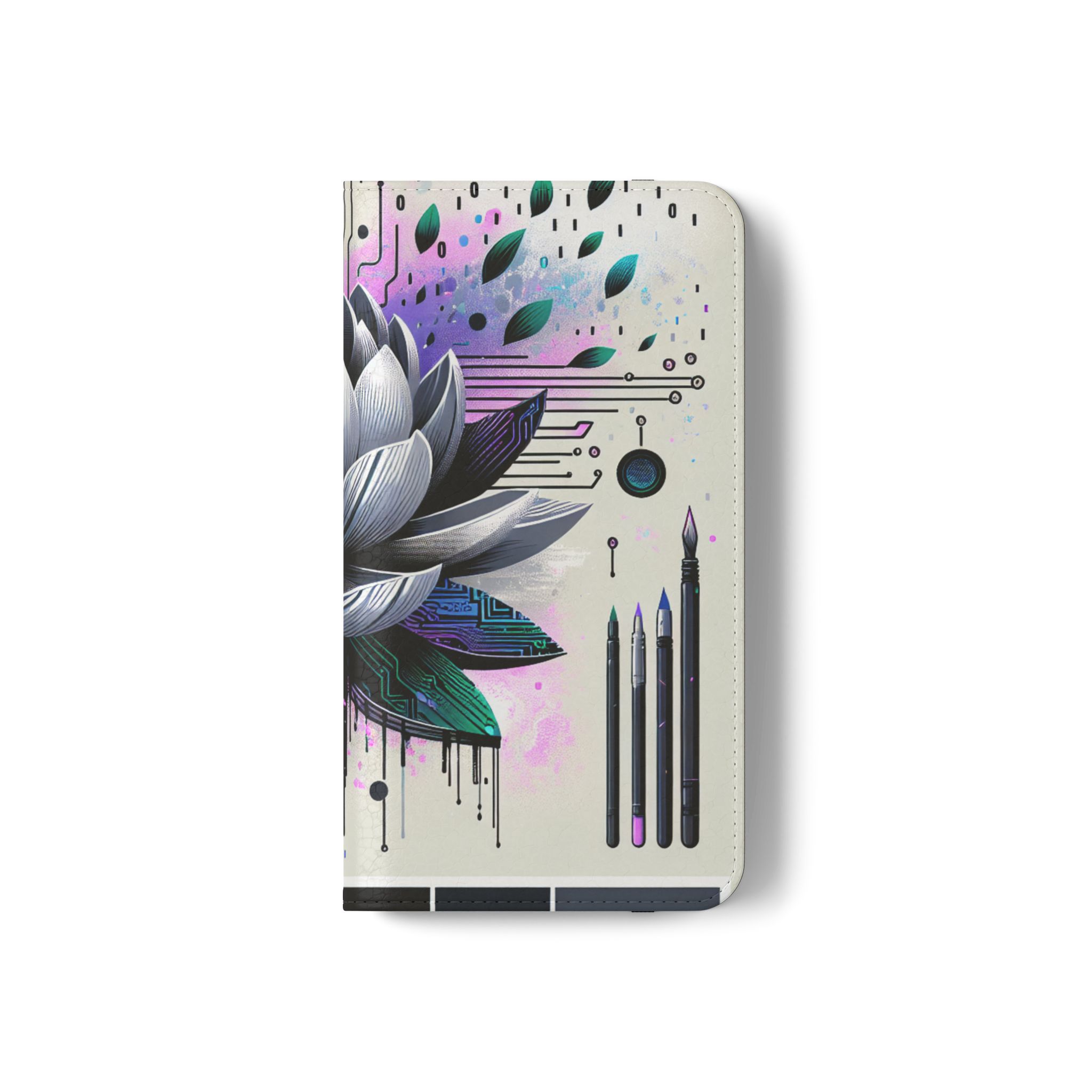 Blue Lotus Theme Soft Flip Case - Image 2