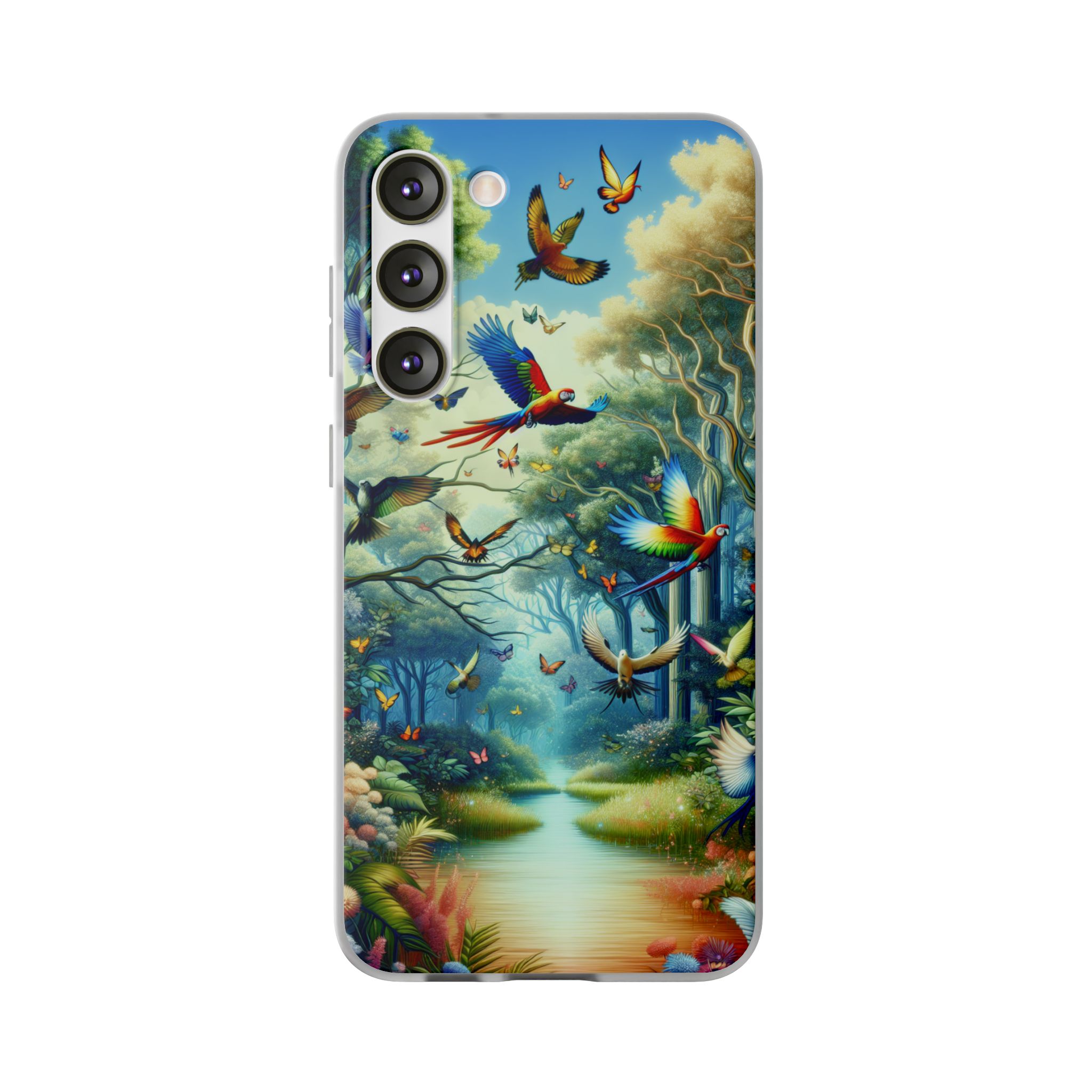 Birds Wild World Trendy Resistant Flexi Phone Back Case - Image 3