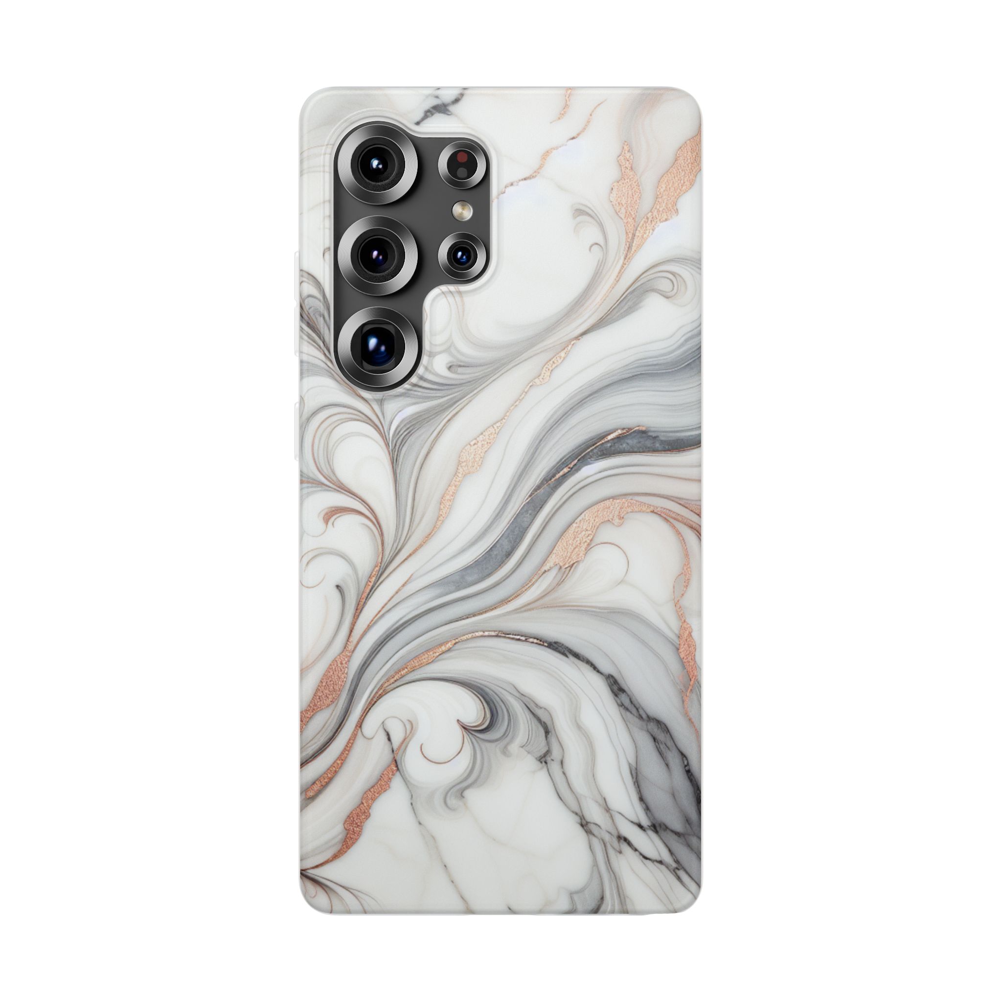 Marble Theme Printed Trendy Resistant Flexi Phone Back Case - Image 3