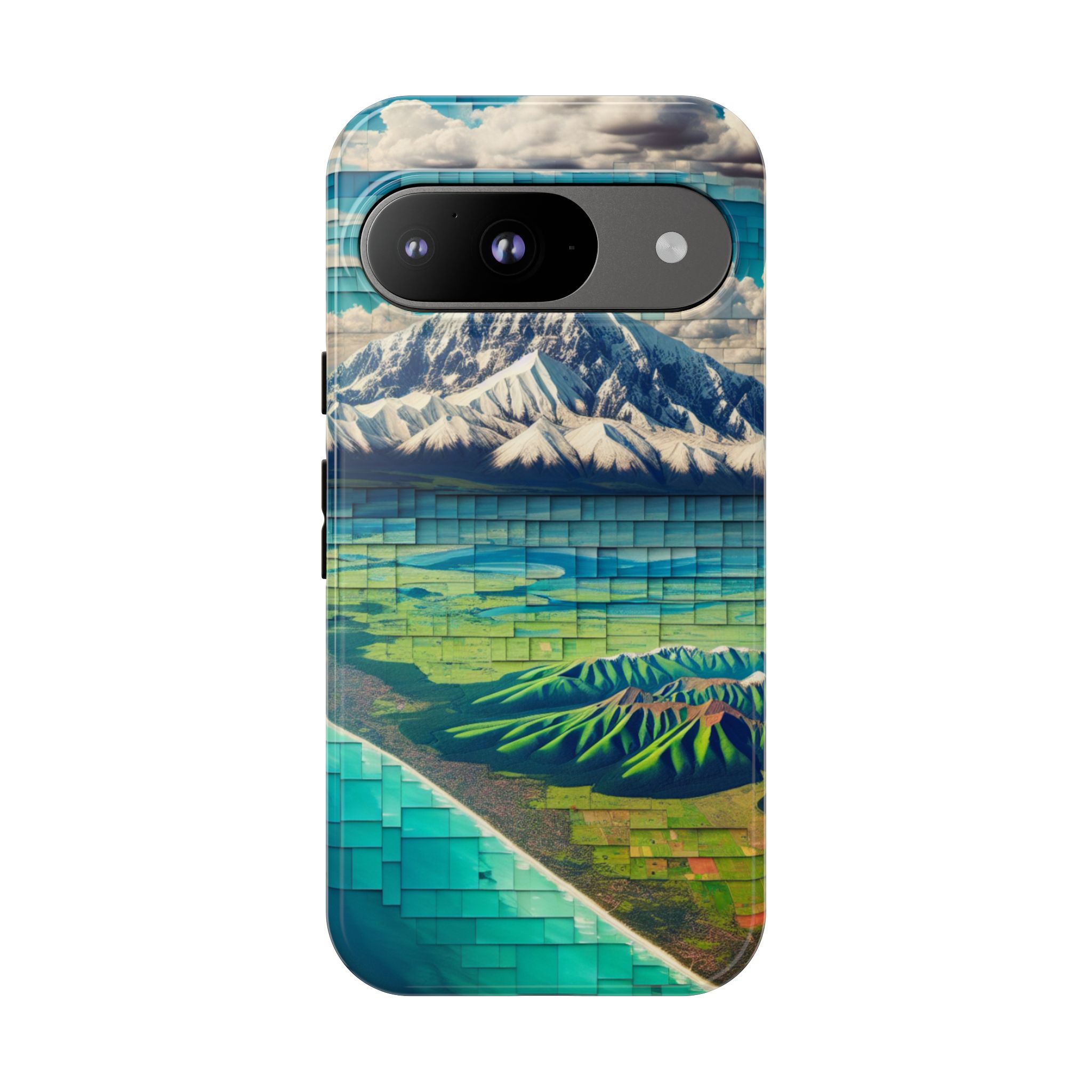 Landscape Collage Art Trendy Sleek Resistant Tough Phone Case - Image 3