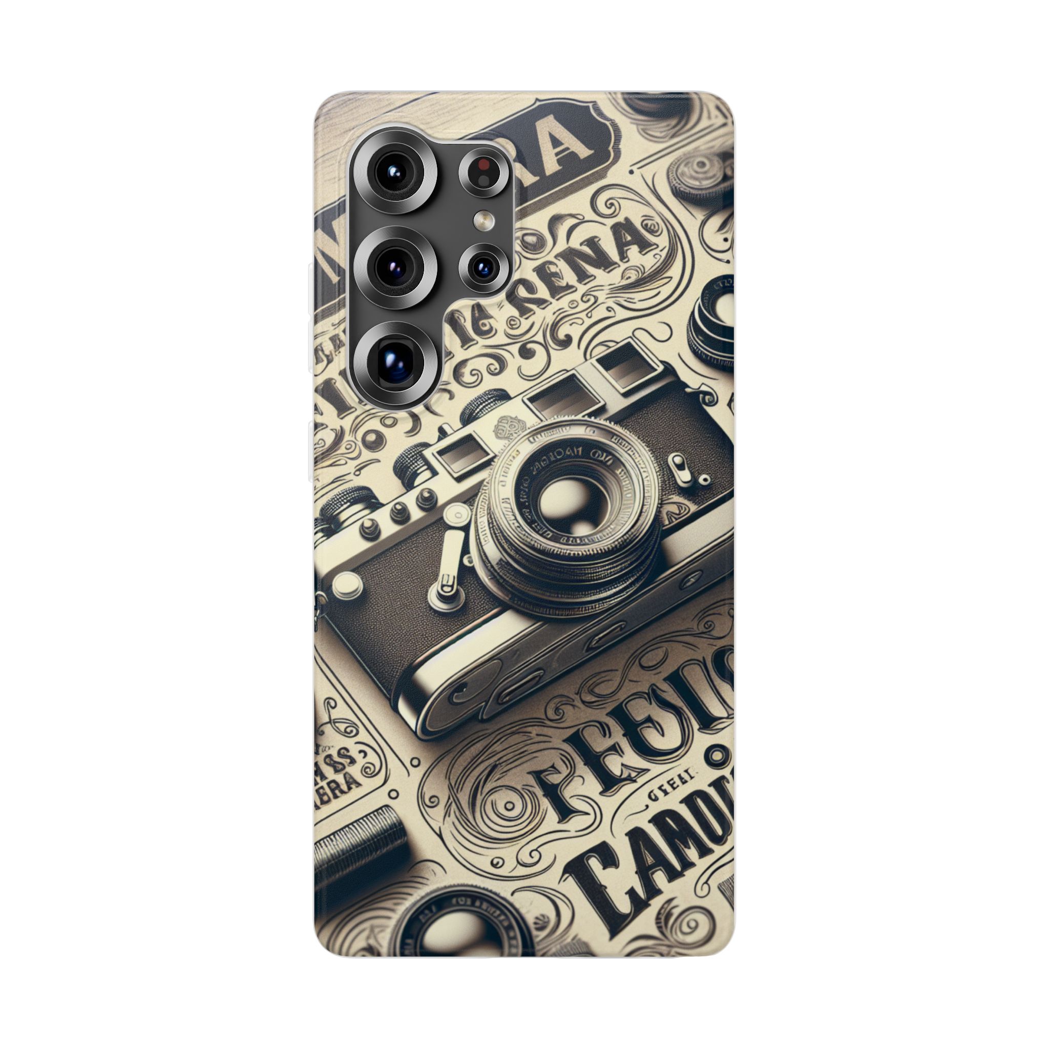 Classic Camera Trendy Resistant Flexi Phone Back Case - Image 3