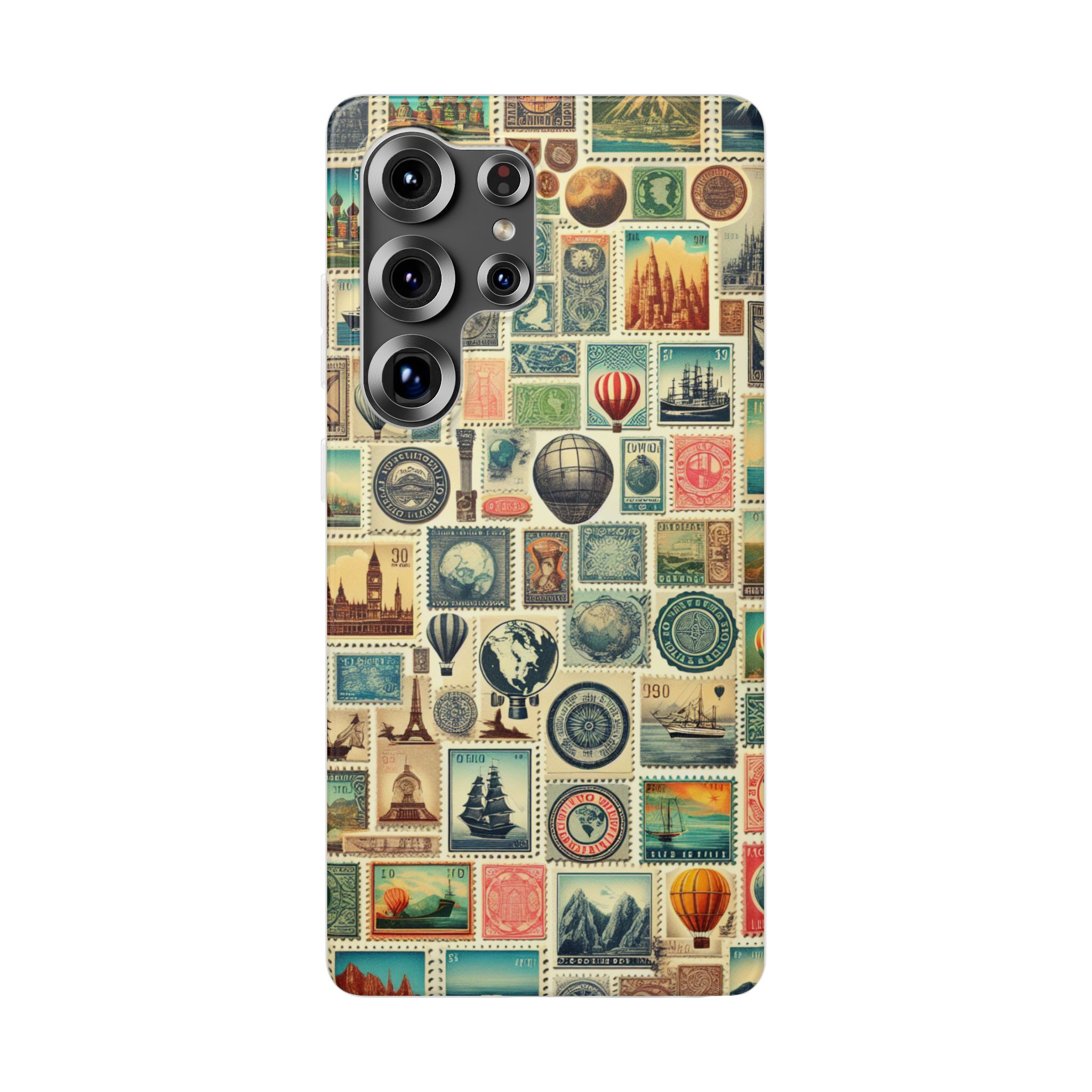 Travel Fun Stamp Trendy Resistant Flexi Phone Back Case - Image 4