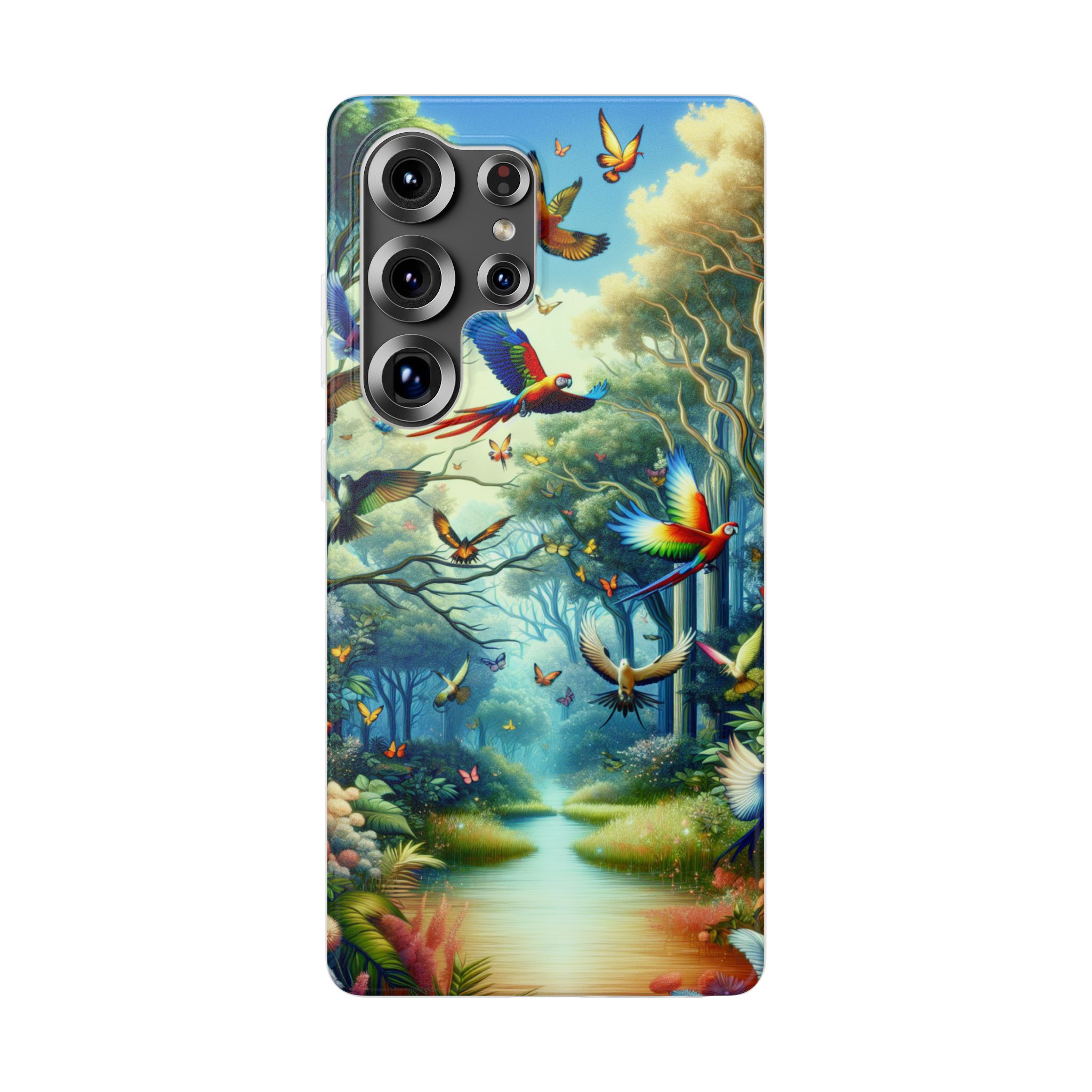 Birds Wild World Trendy Resistant Flexi Phone Back Case - Image 2