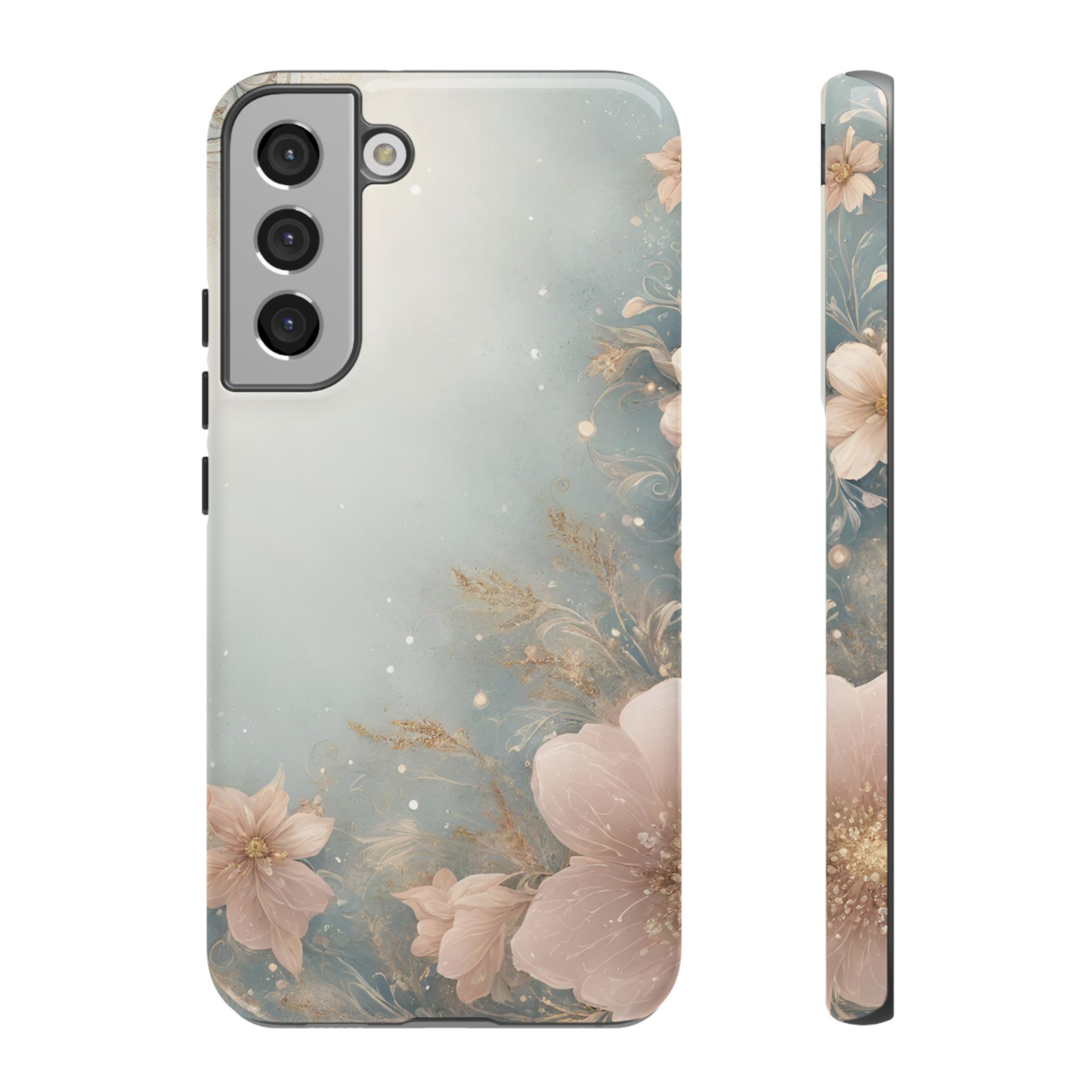Floral Sparkling Resistant Trendy Tough Phone Case - Image 6