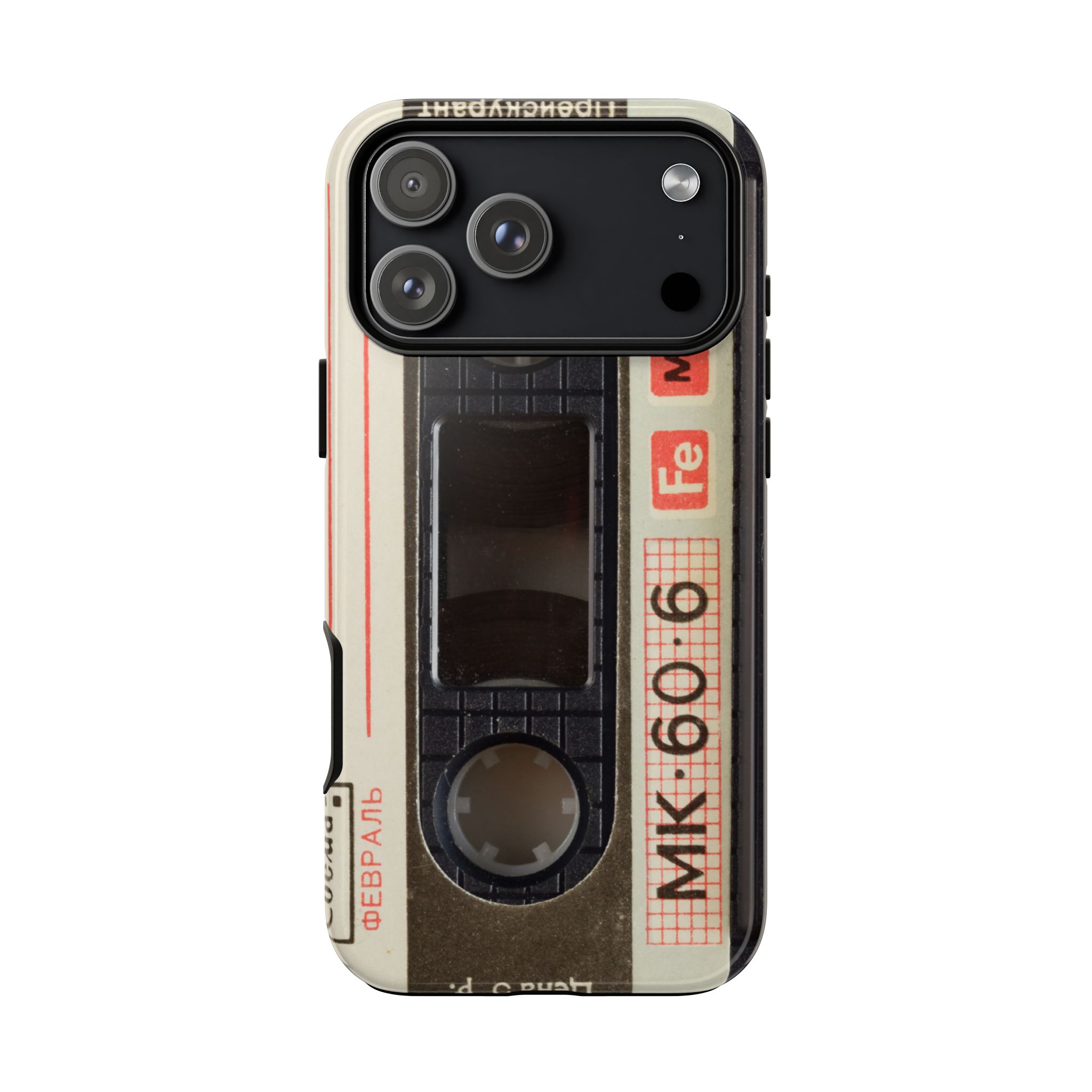 Classic Cassette Theme Resistant Trendy Tough Phone Case - Image 2