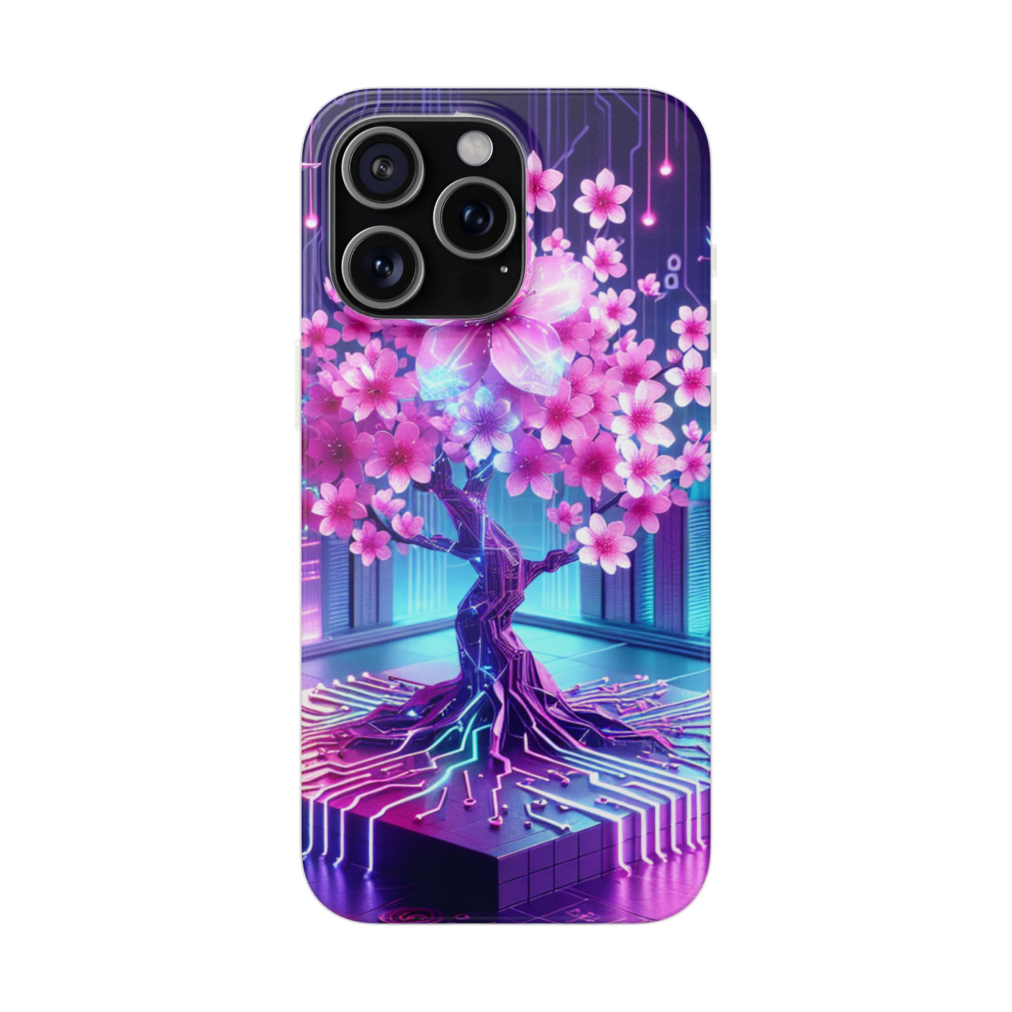 Neon Floral Tree Resistant Flexi Case - Image 2