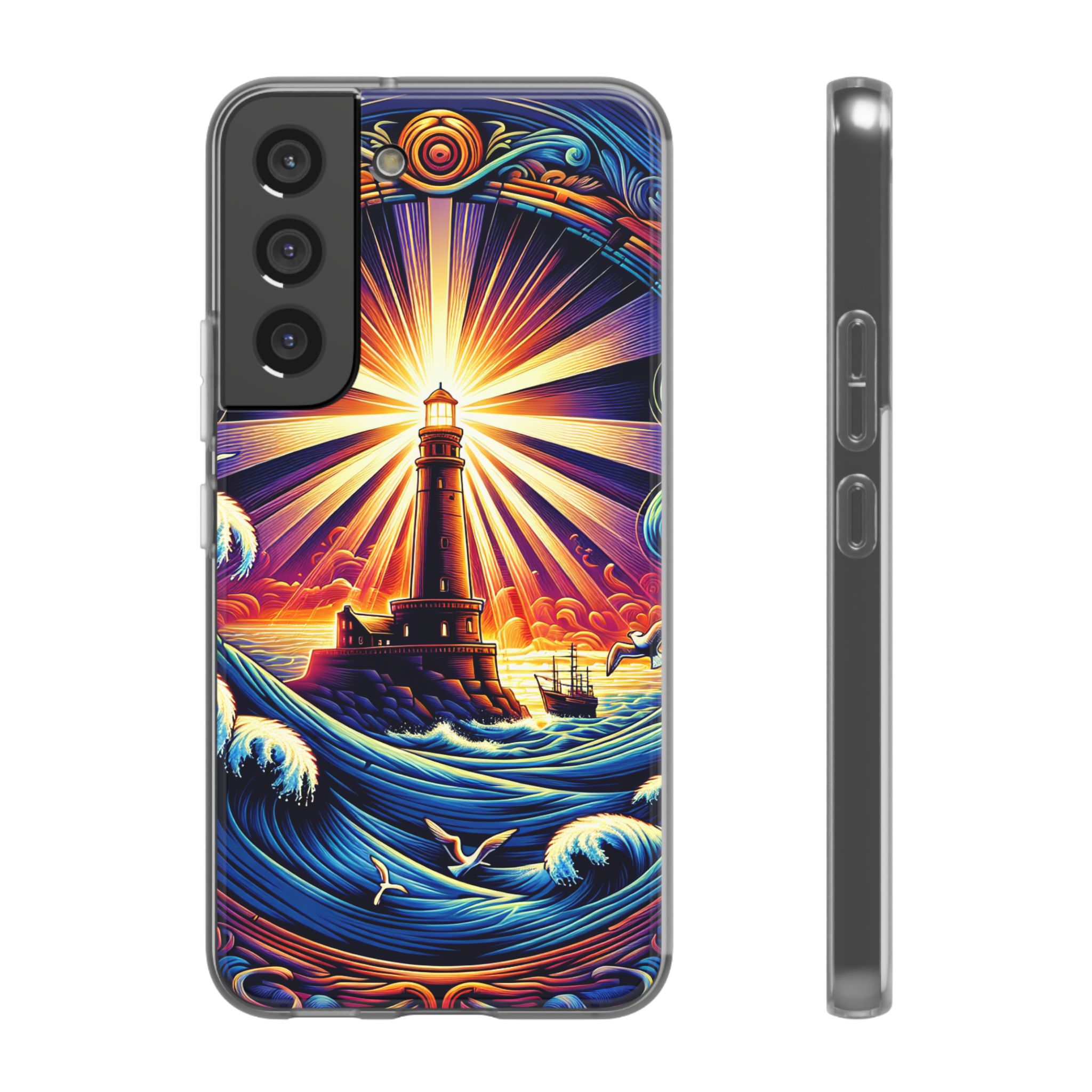 Majestic Lighthouse Trendy Resistant Flexi Phone Back Case - Image 5