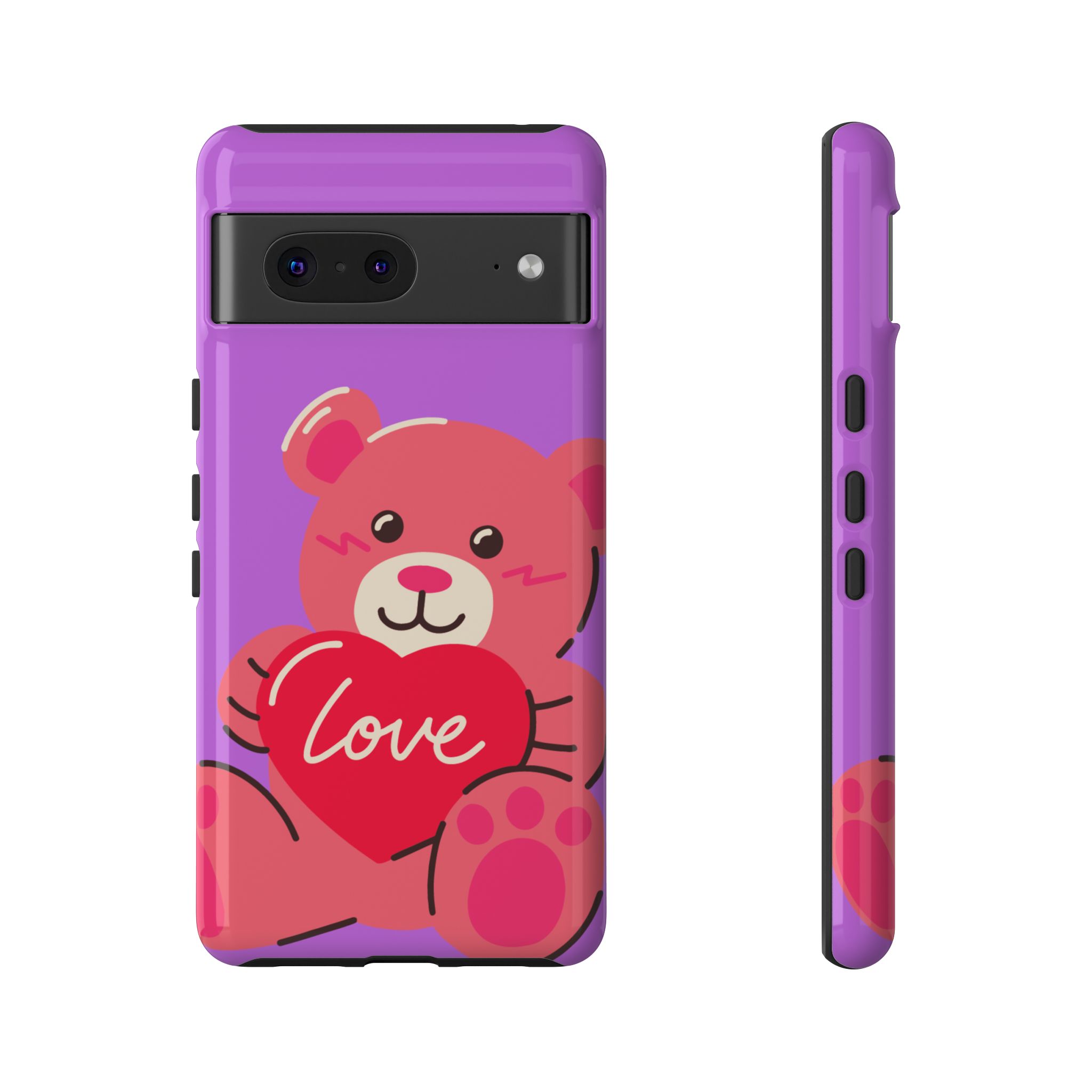 Teddy Love Forever Resistant Trendy Tough Phone Case - Image 5