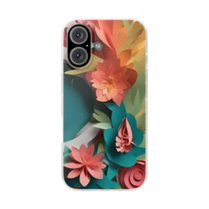 Loral 3D Paper Art Print Trendy Resistant Flexi Phone Back Case
