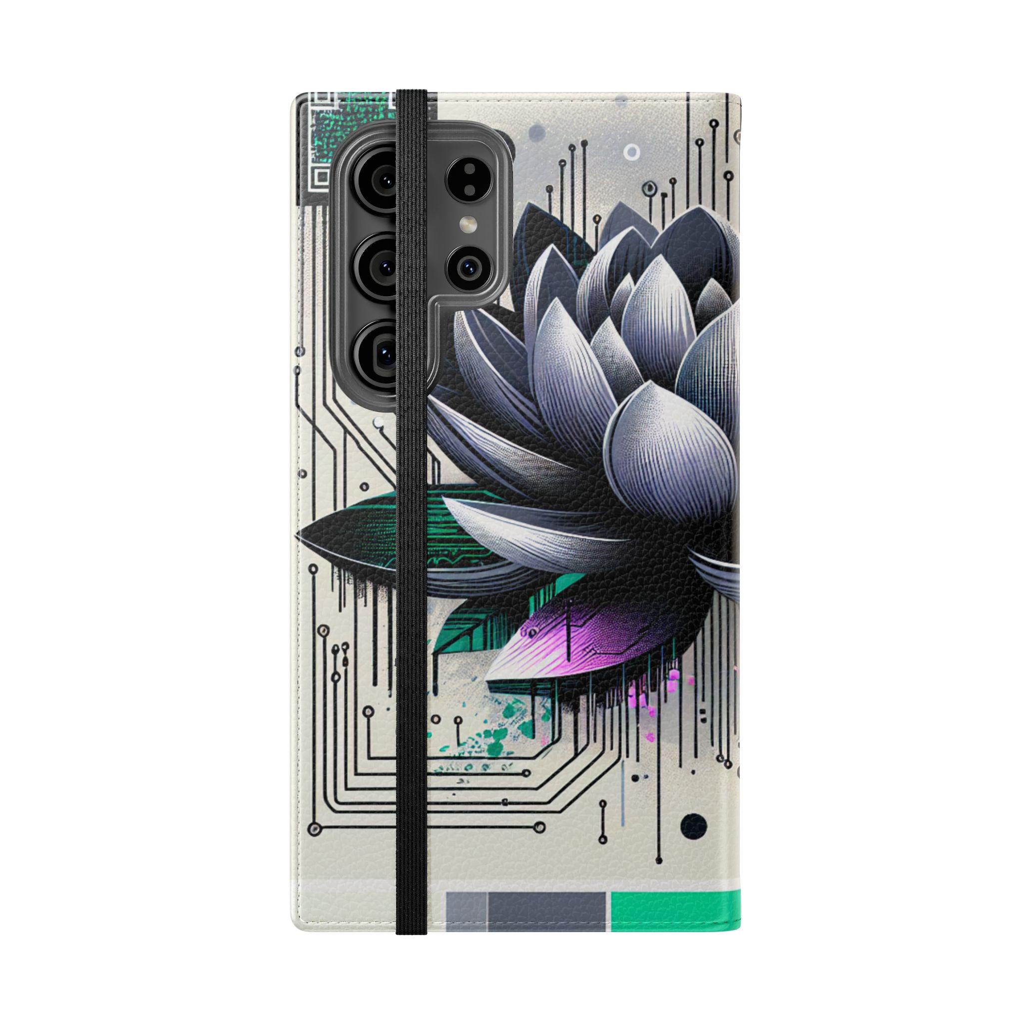 Blue Lotus Theme Soft Flip Case - Image 5