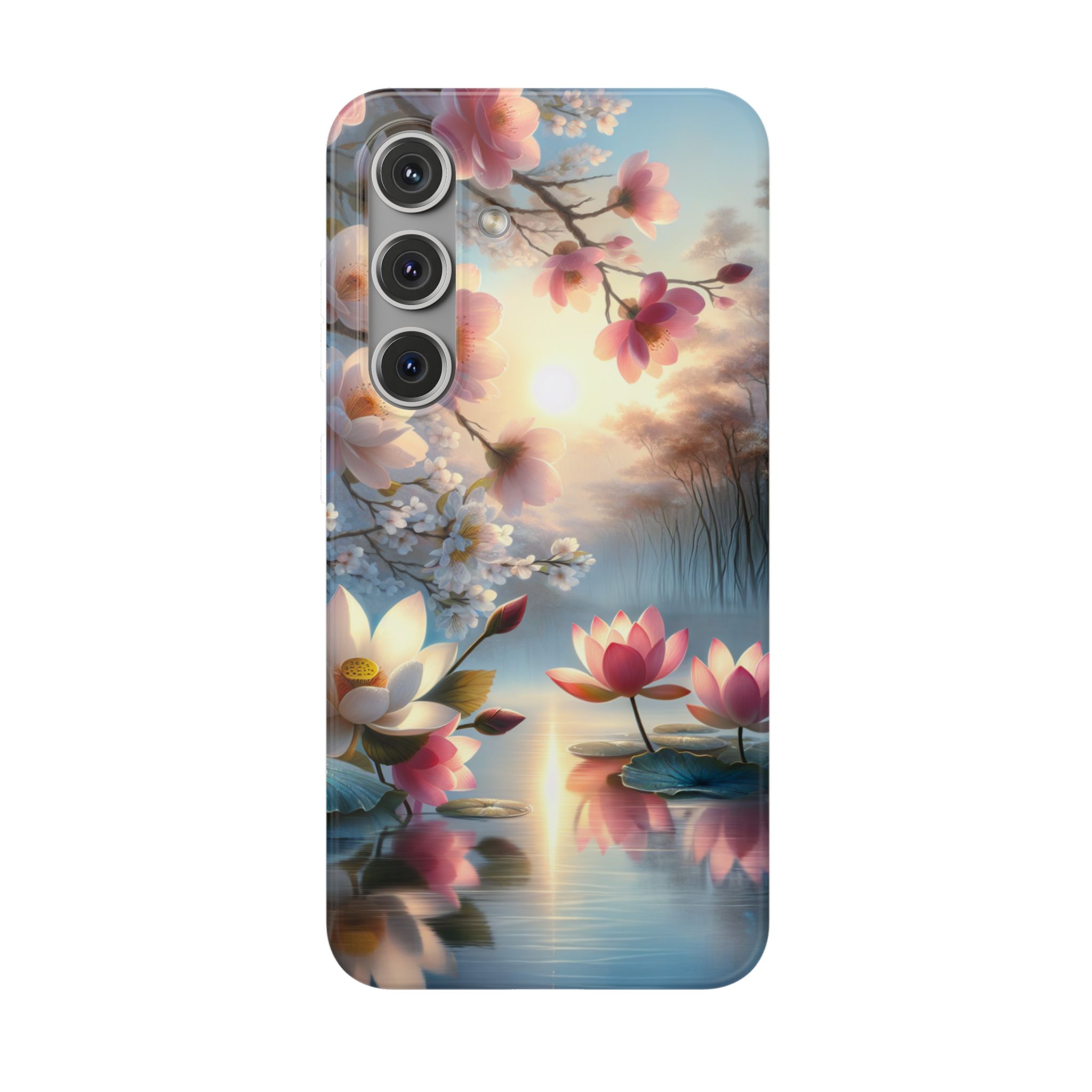 Lake Sunrise Trendy Resistant Flexi Phone Back Case - Image 7