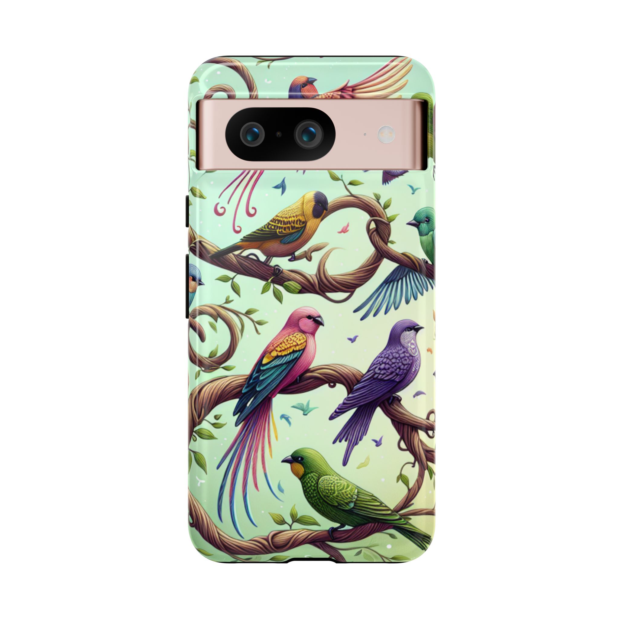 Birds On Branches Resistant Trendy Tough Phone Case - Image 4