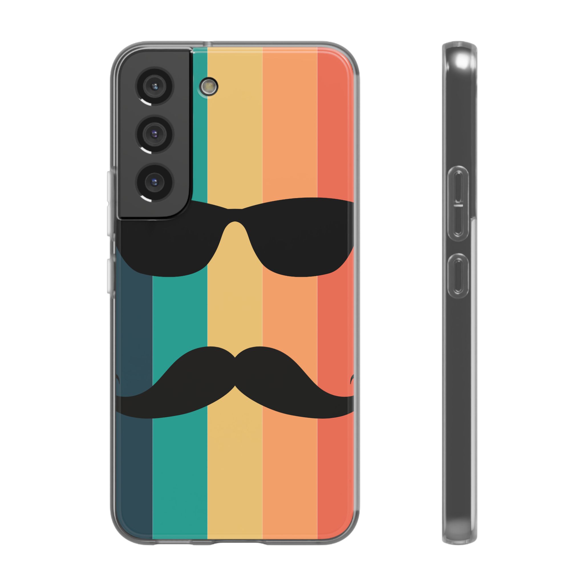 Sunglass & Moustache Trendy Resistant Flexi Case - Image 3
