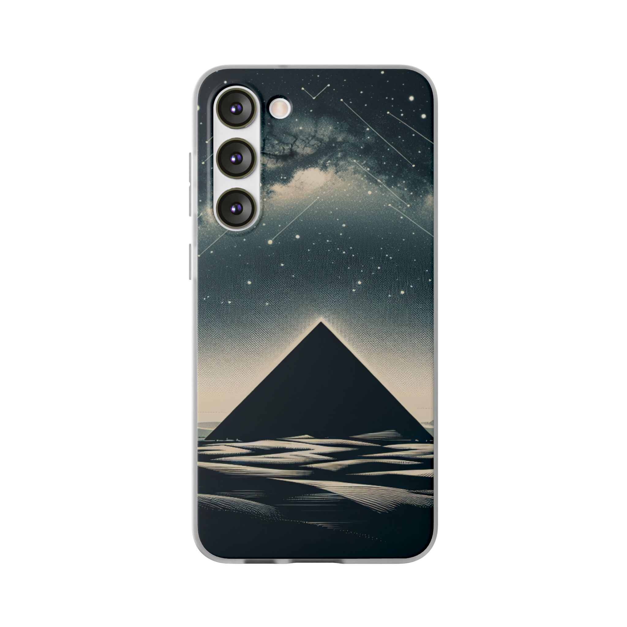 Pyramid In Night Sky Trendy Resistant Flexi Phone Back Case - Image 3