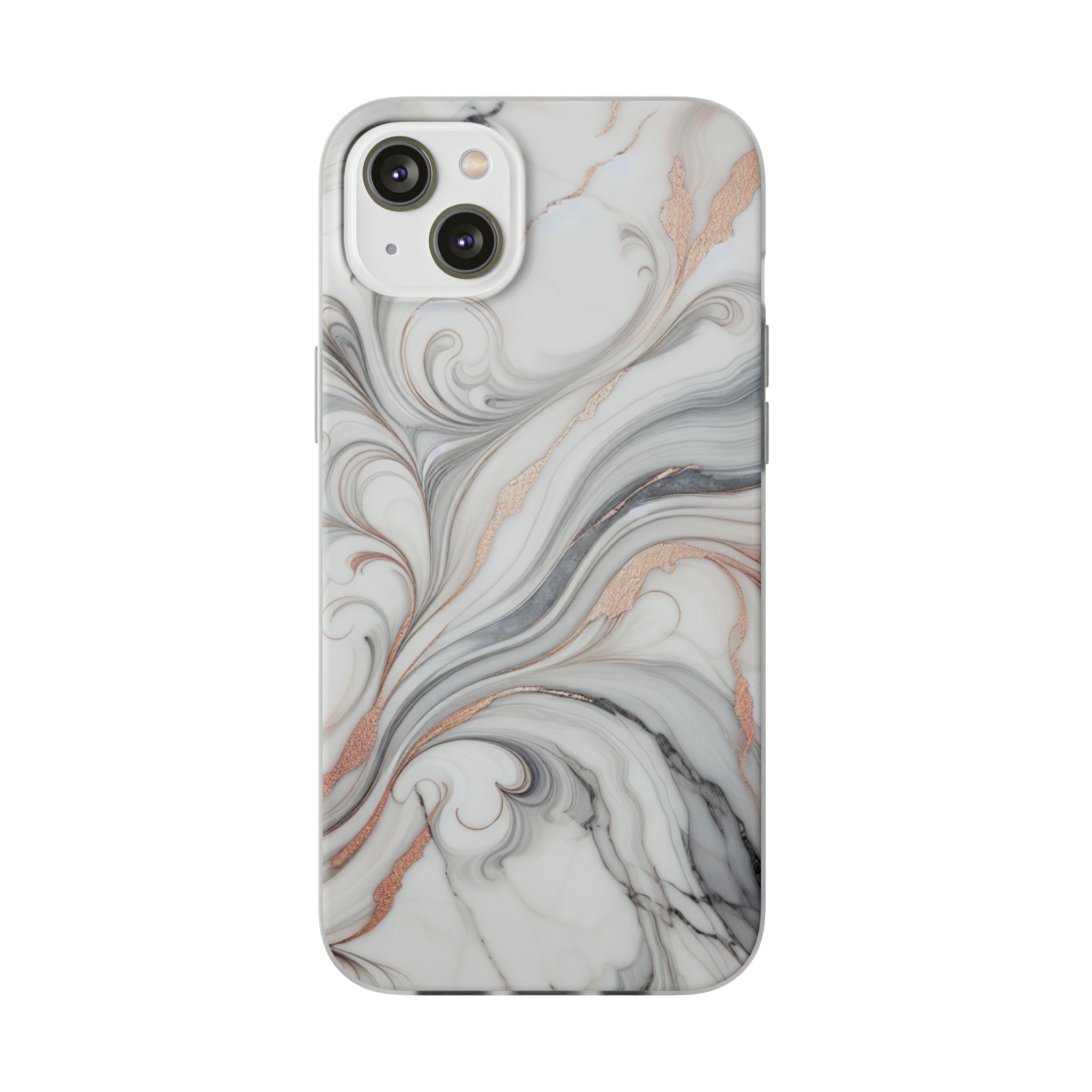 Marble Theme Printed Trendy Resistant Flexi Phone Back Case - Image 6