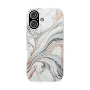 Marble Theme Printed Trendy Resistant Flexi Phone Back Case