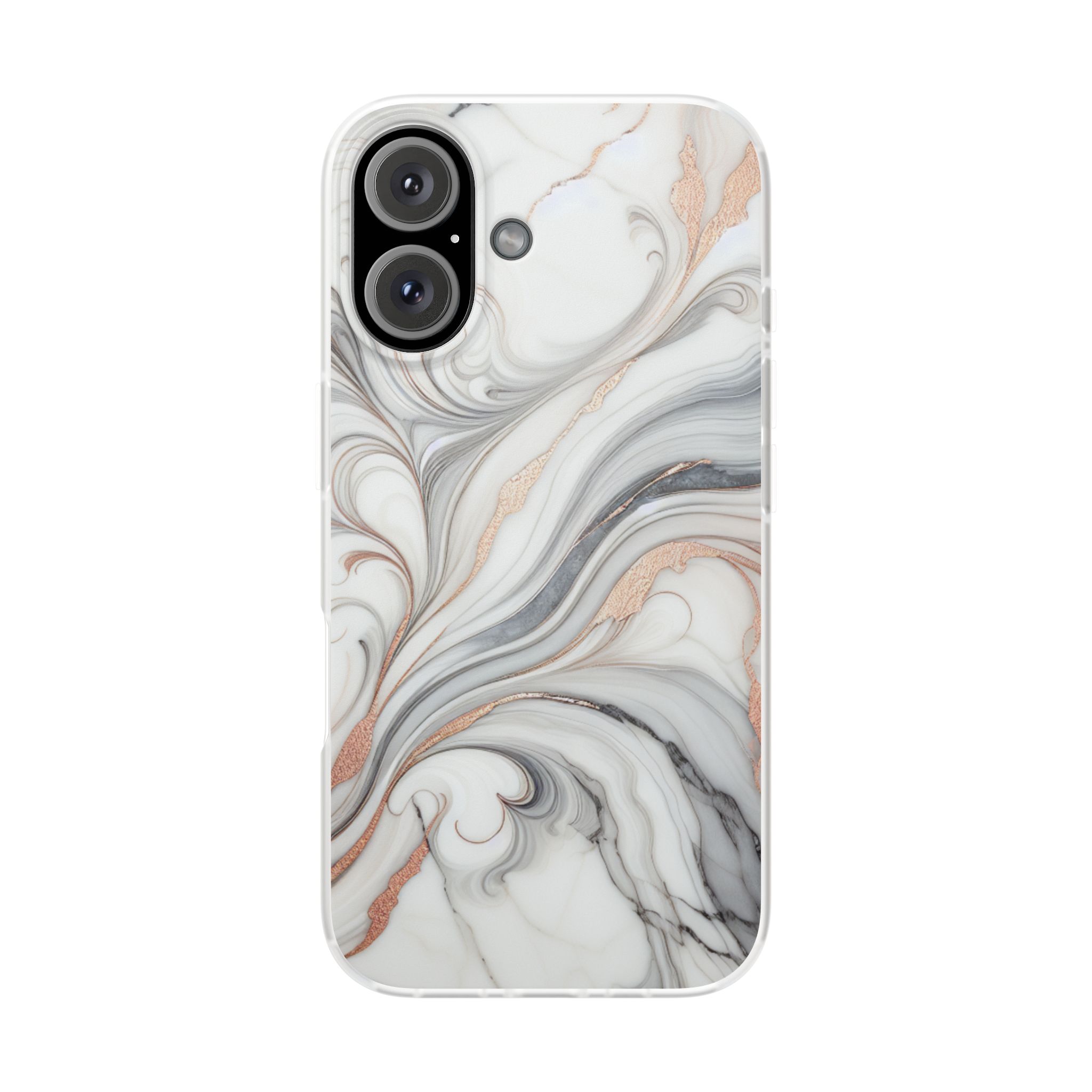 Marble Theme Printed Trendy Resistant Flexi Phone Back Case