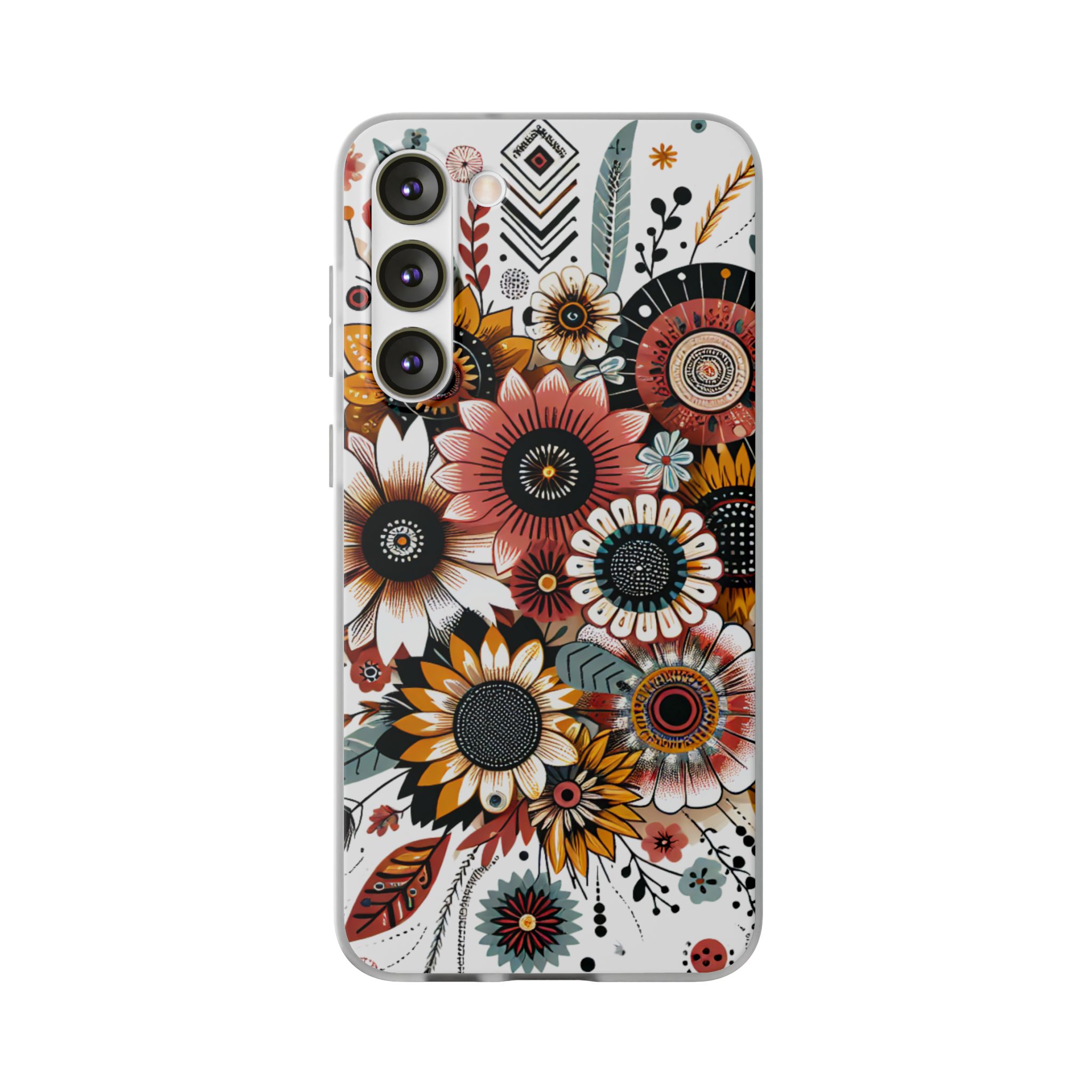 Floral Artistic Bouquet Trendy Resistant Flexi Phone Back Case - Image 2