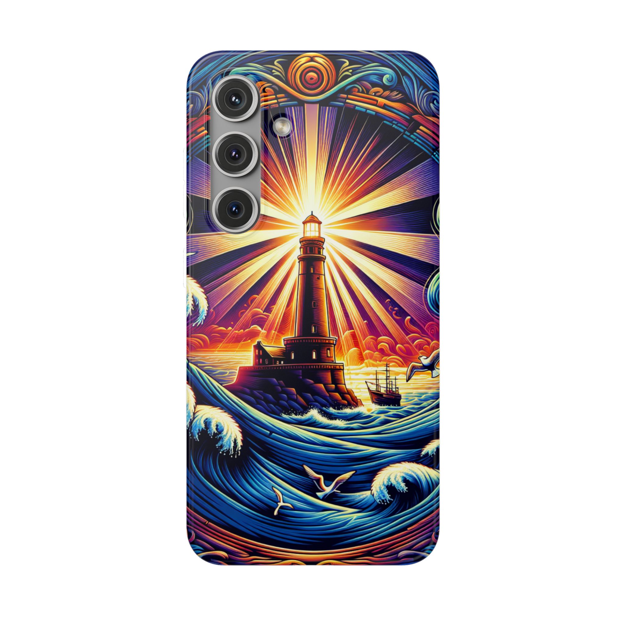 Majestic Lighthouse Trendy Resistant Flexi Phone Back Case - Image 7