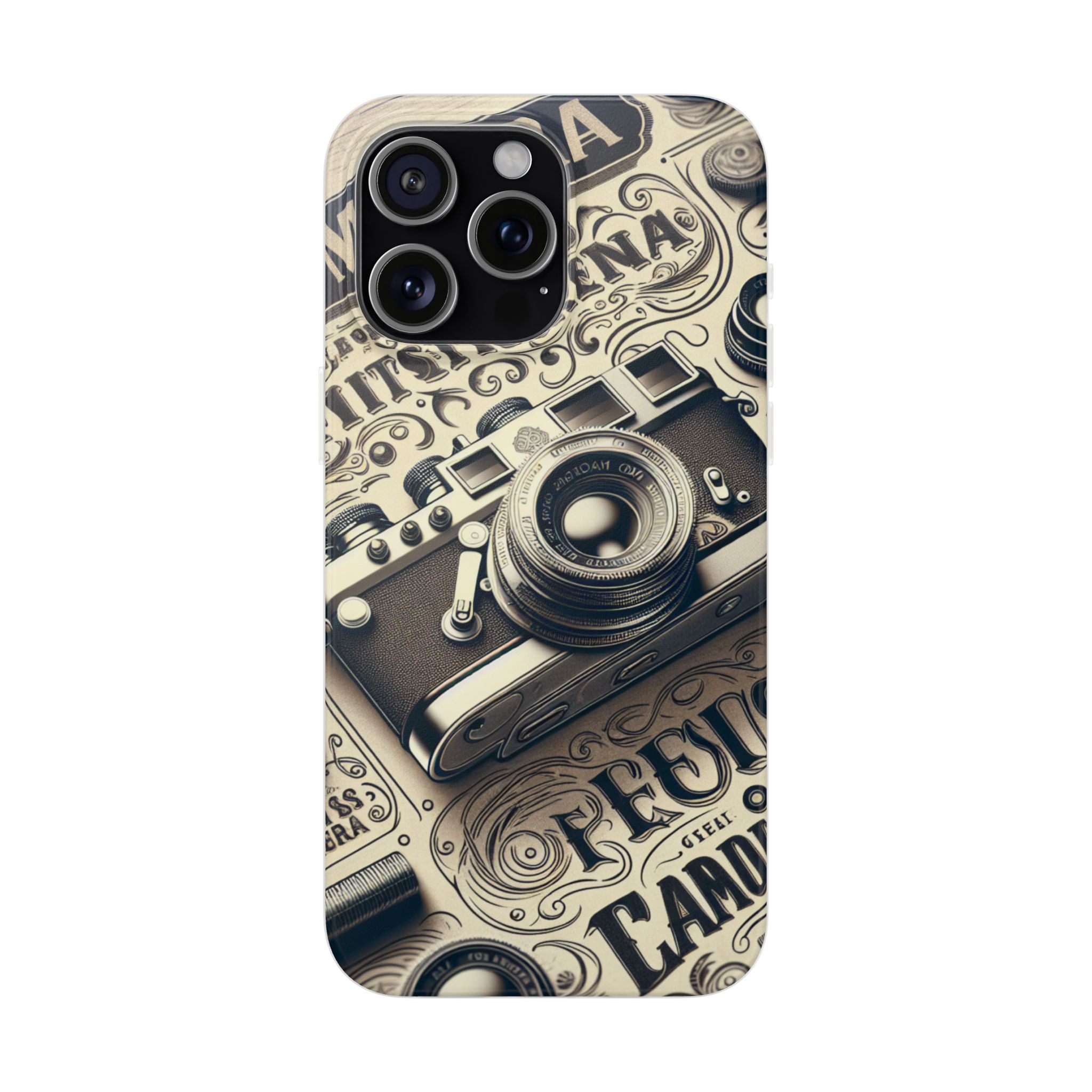 Classic Camera Trendy Resistant Flexi Phone Back Case - Image 2