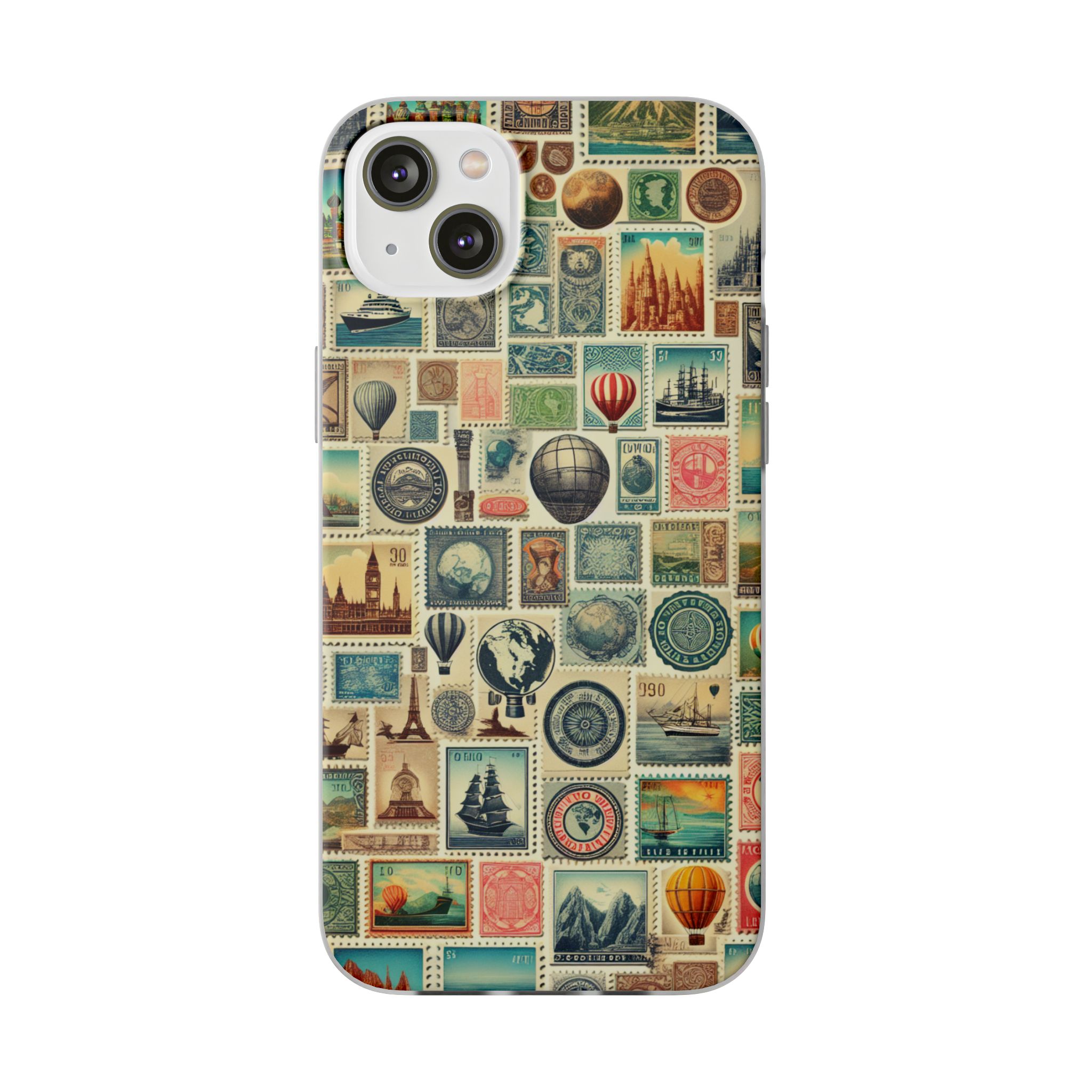 Travel Fun Stamp Trendy Resistant Flexi Phone Back Case - Image 6
