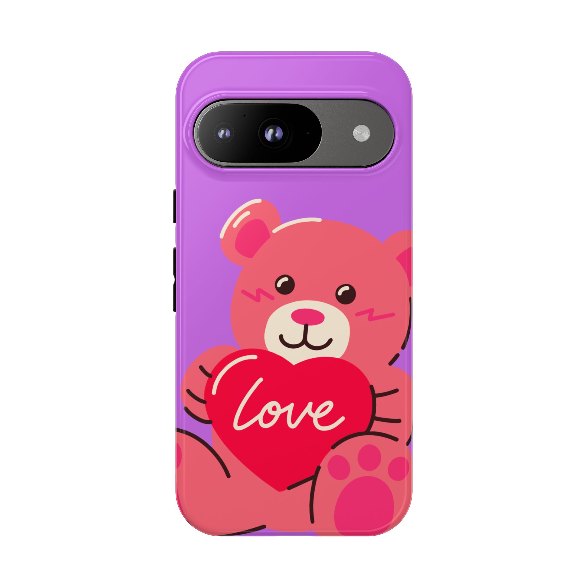 Teddy Love Forever Resistant Trendy Tough Phone Case - Image 3