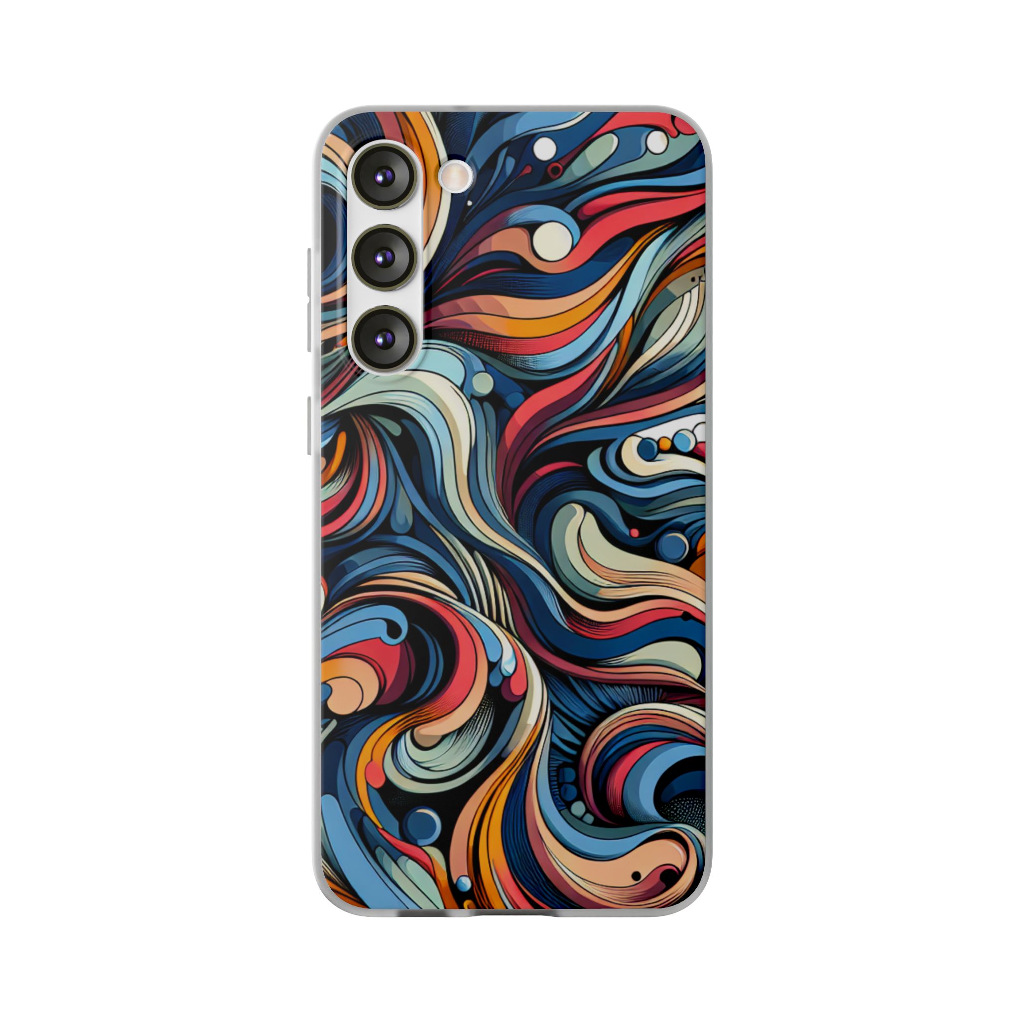 Waves Dance Multicolor Trendy Resistant Flexi Case - Image 5
