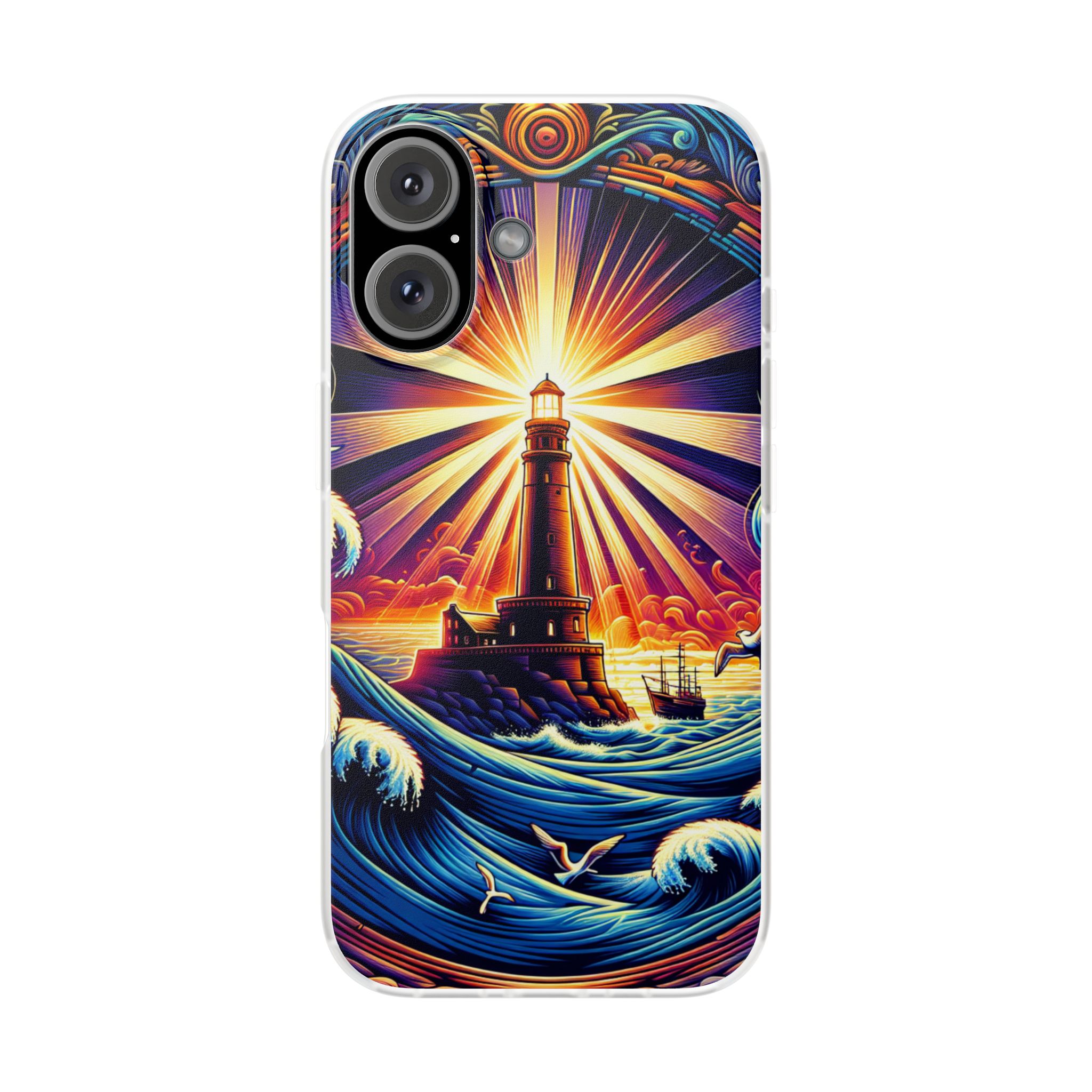 Majestic Lighthouse Trendy Resistant Flexi Phone Back Case - Image 2