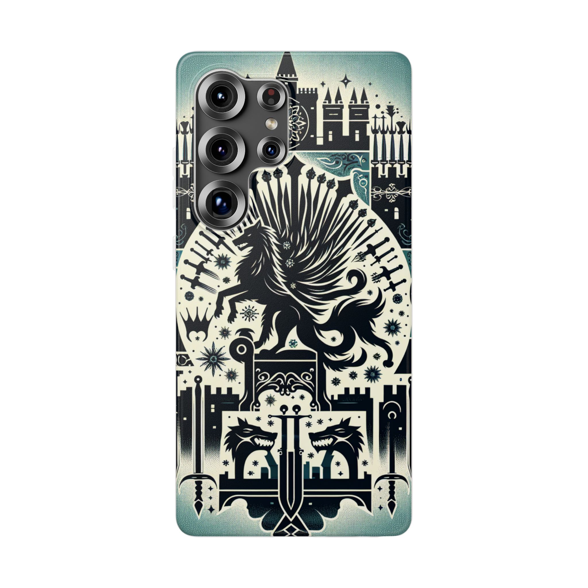 Ancient King Crest Theme Trendy Resistant Flexi Phone Back Case