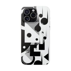 Black & White Abstract Trendy Resistant Flexi Phone Back Case
