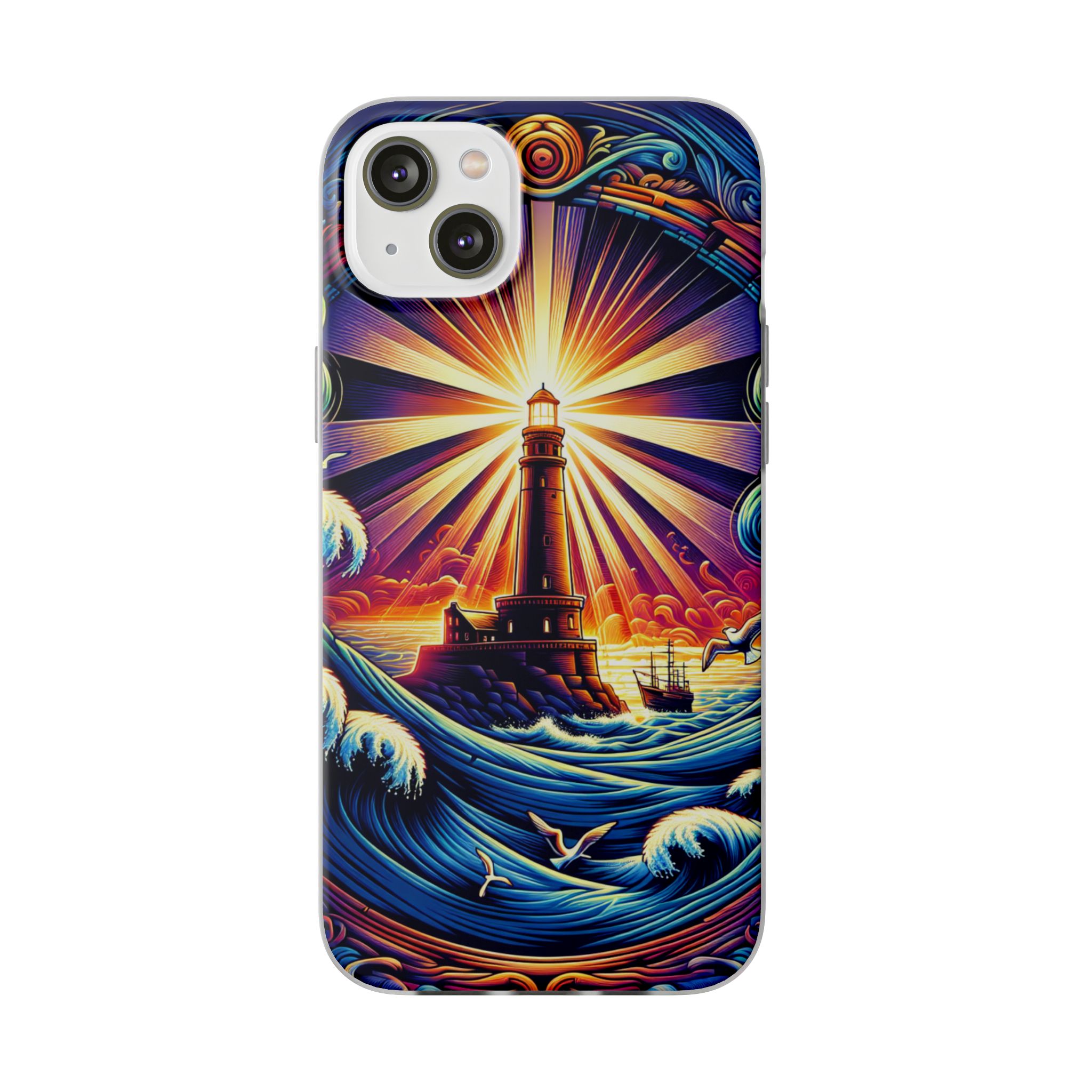 Majestic Lighthouse Trendy Resistant Flexi Phone Back Case - Image 6