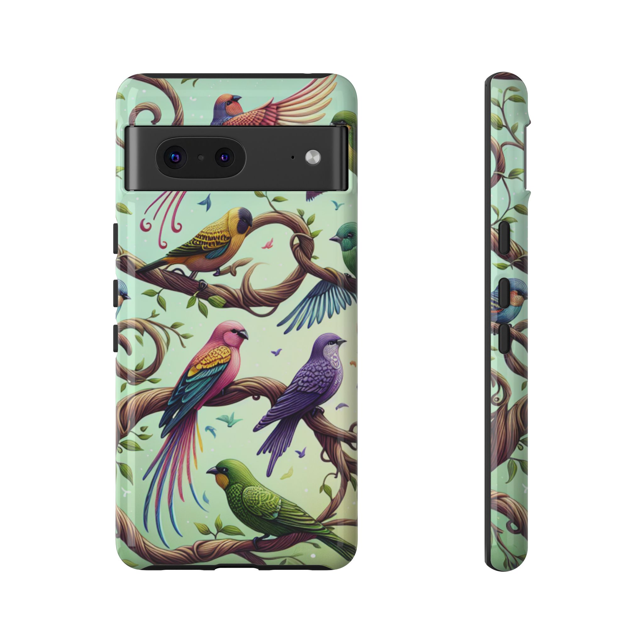 Birds On Branches Resistant Trendy Tough Phone Case - Image 5