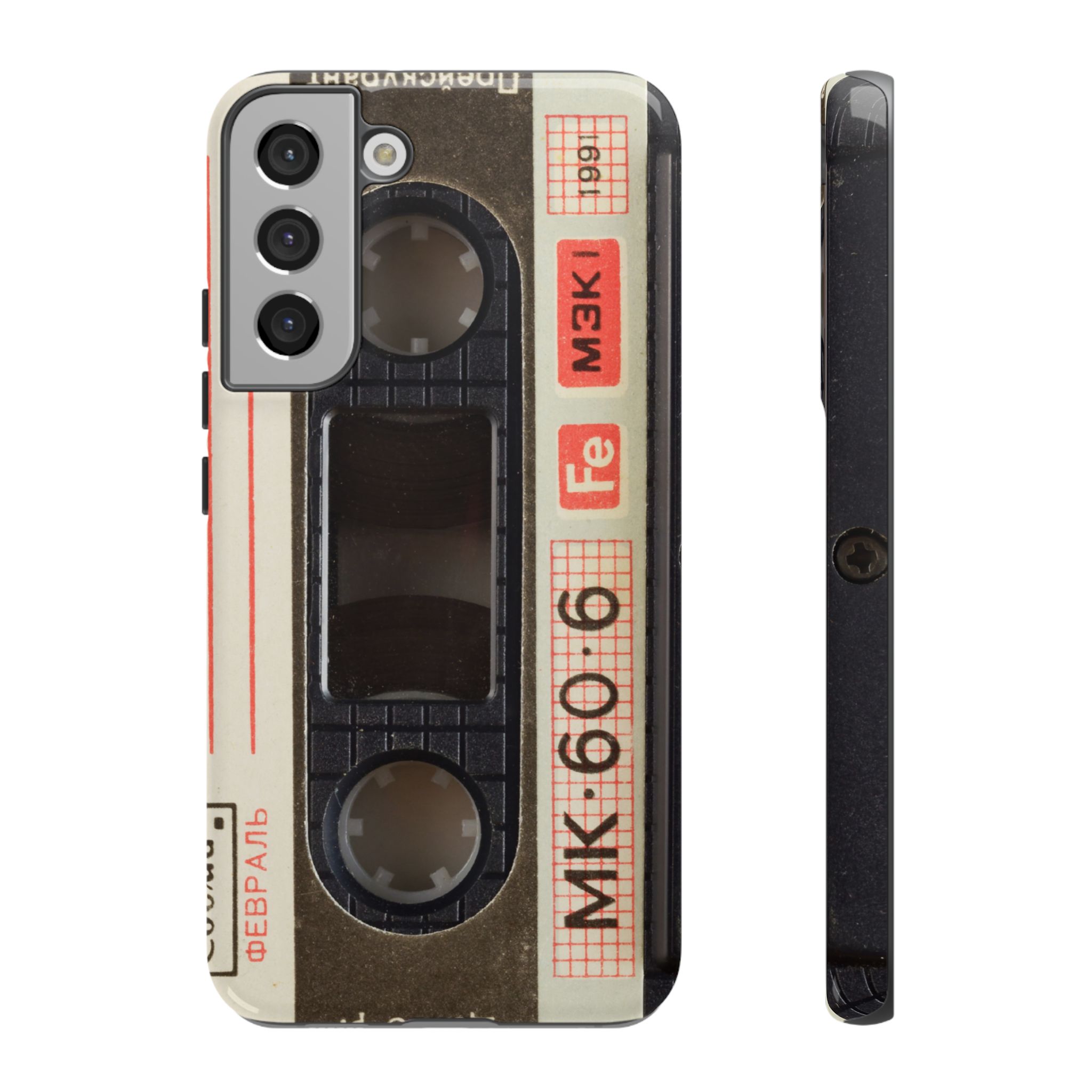 Classic Cassette Theme Resistant Trendy Tough Phone Case - Image 6