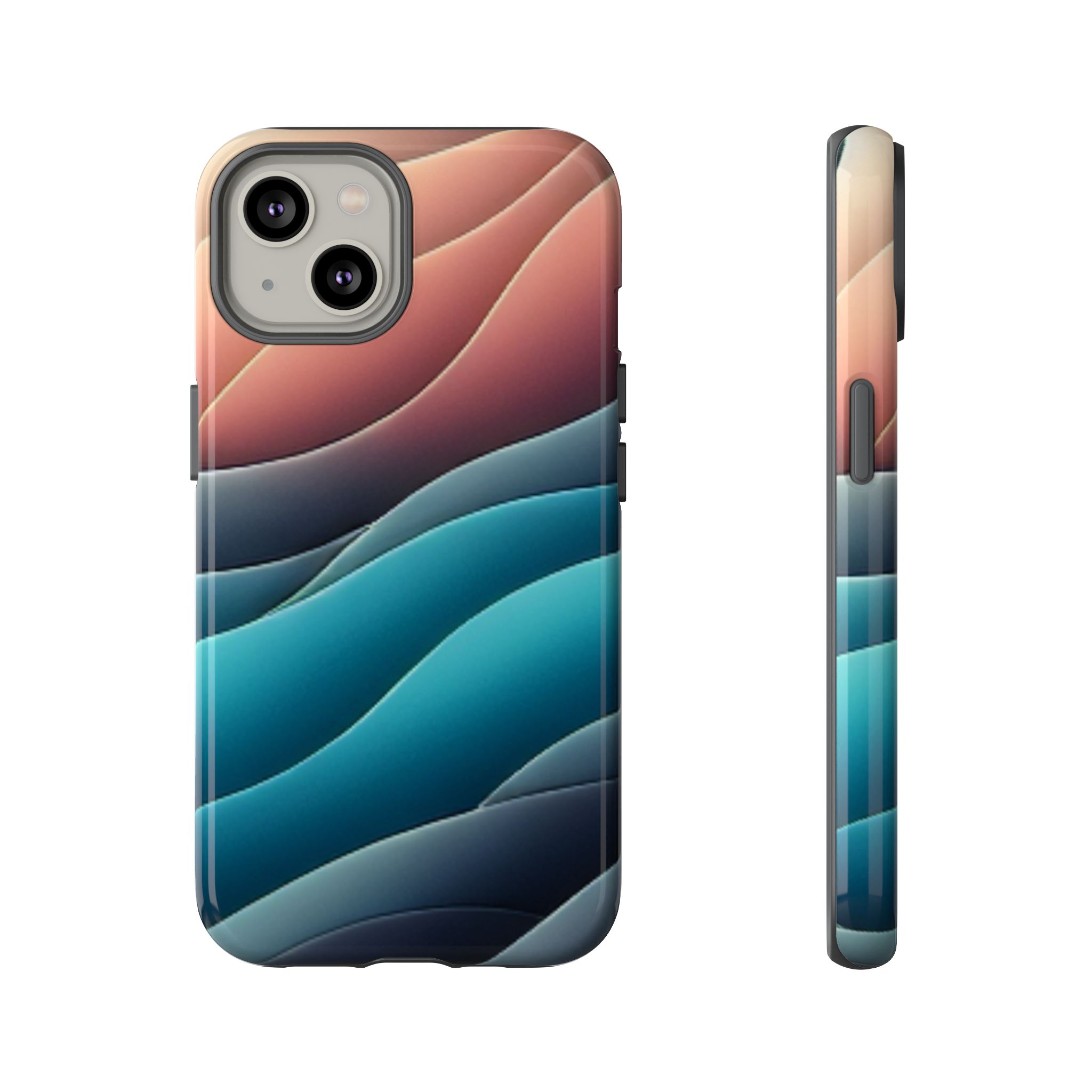 Color Layers Resistant Trendy Tough Phone Case - Image 6