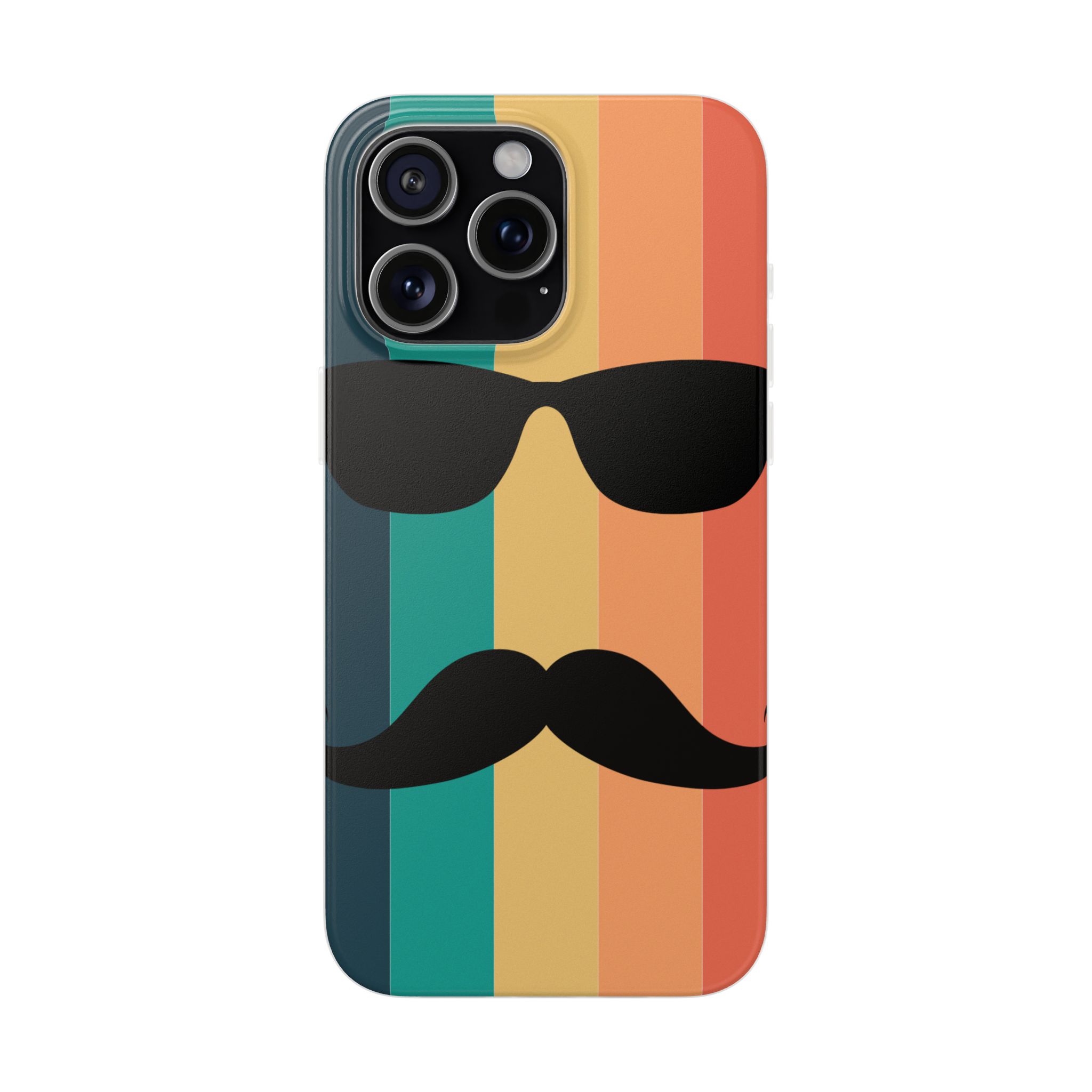 Sunglass & Moustache Trendy Resistant Flexi Case - Image 4