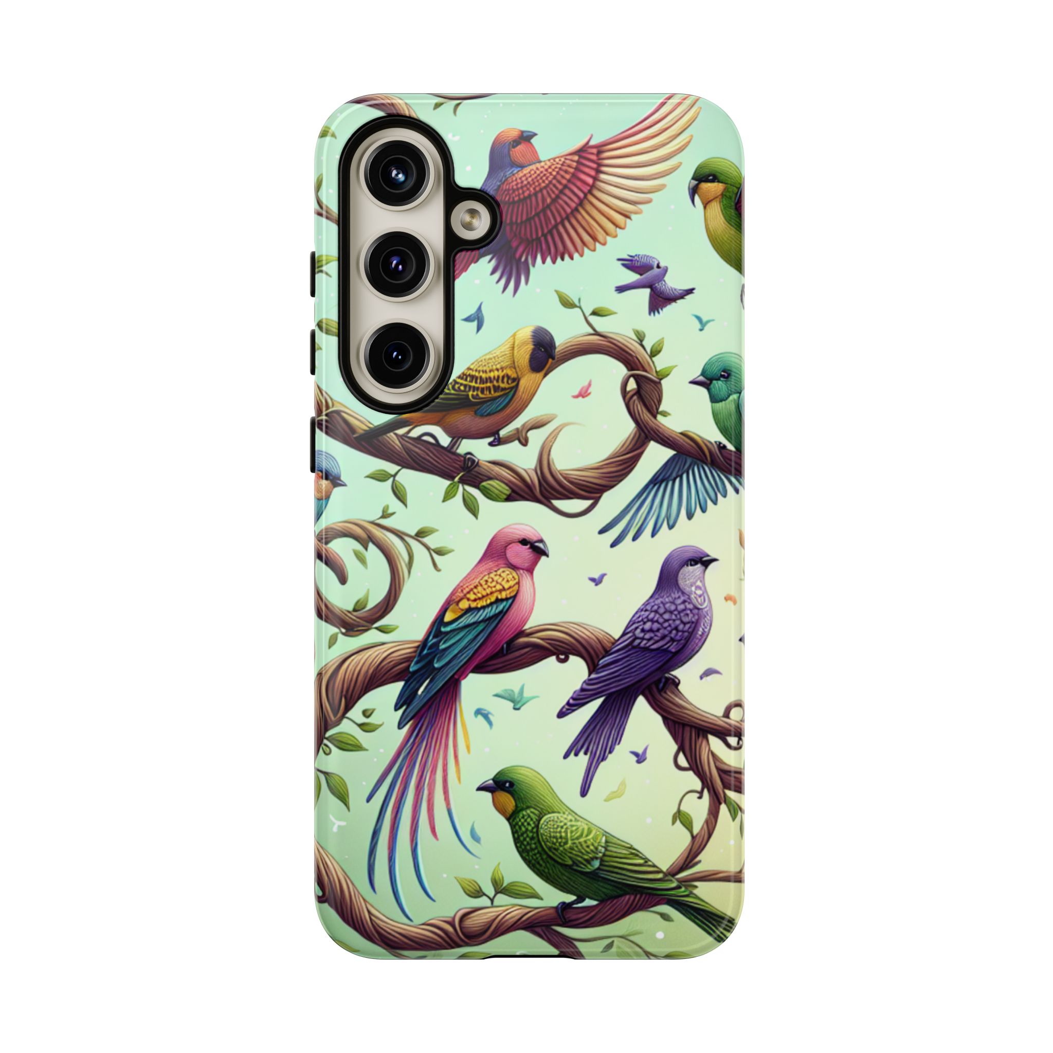 Birds On Branches Resistant Trendy Tough Phone Case - Image 10