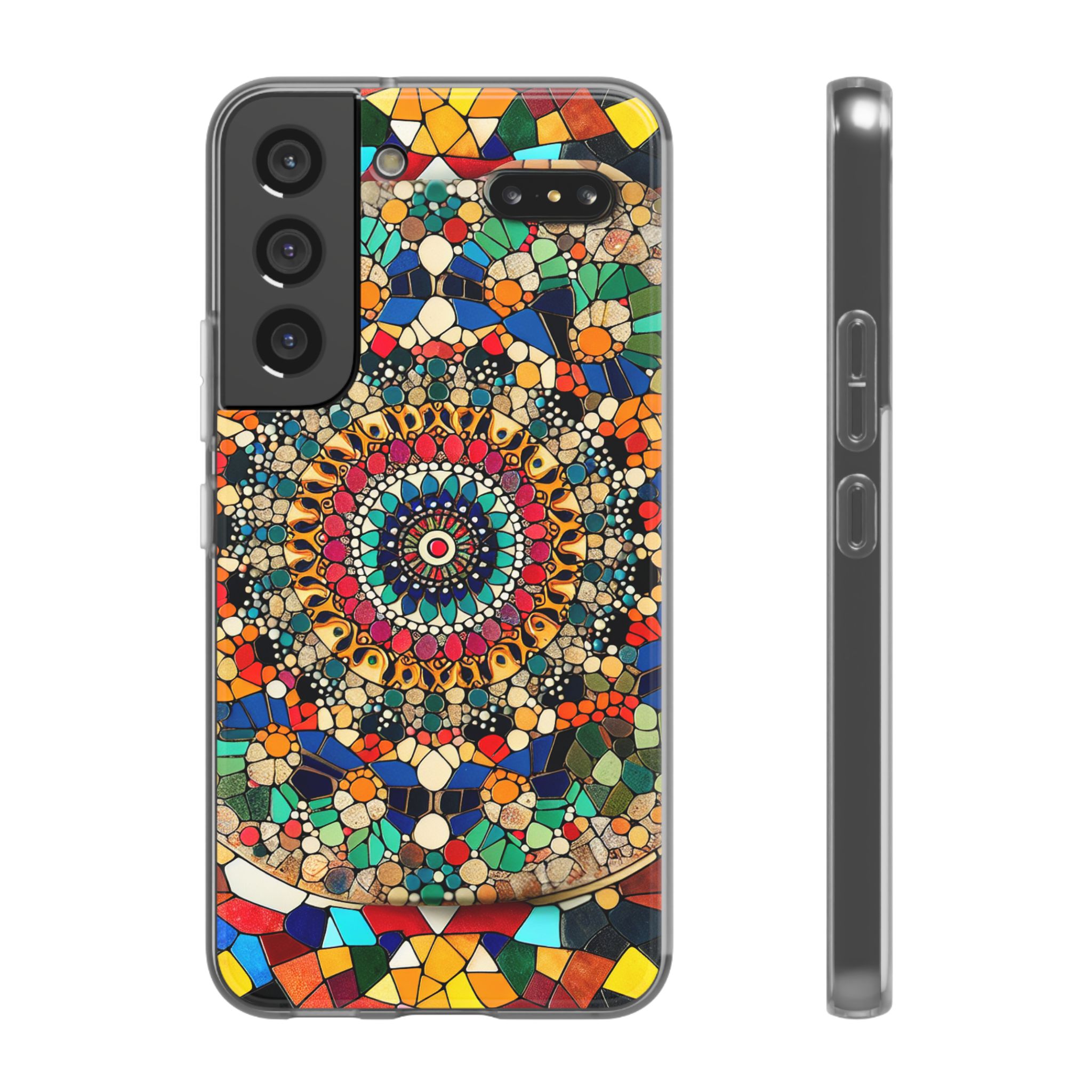 Mosaic Mandala Trendy Resistant Flexi Phone Back Case - Image 5