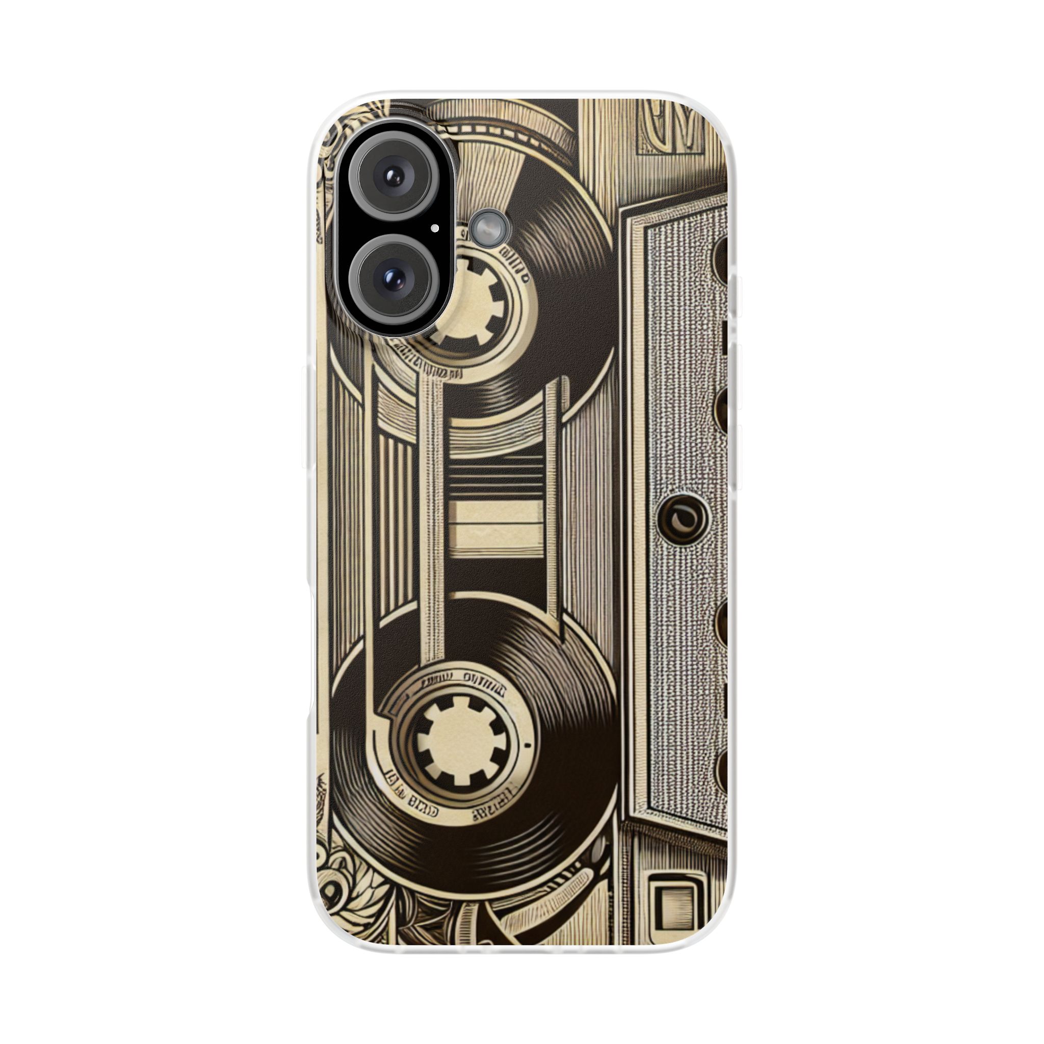 Classic Cassette Printed Trendy Resistant Flexi Case - Image 2