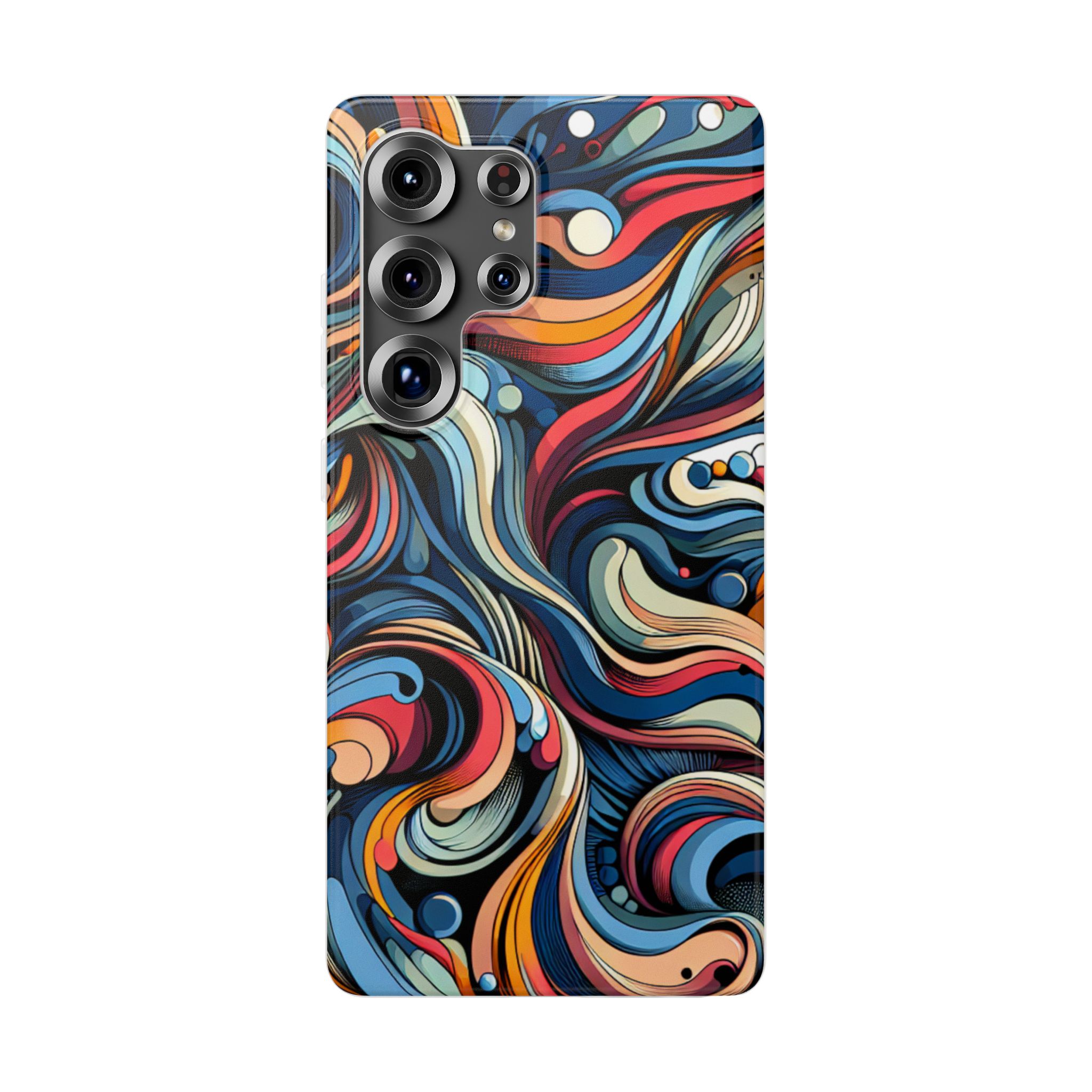 Waves Dance Multicolor Trendy Resistant Flexi Case