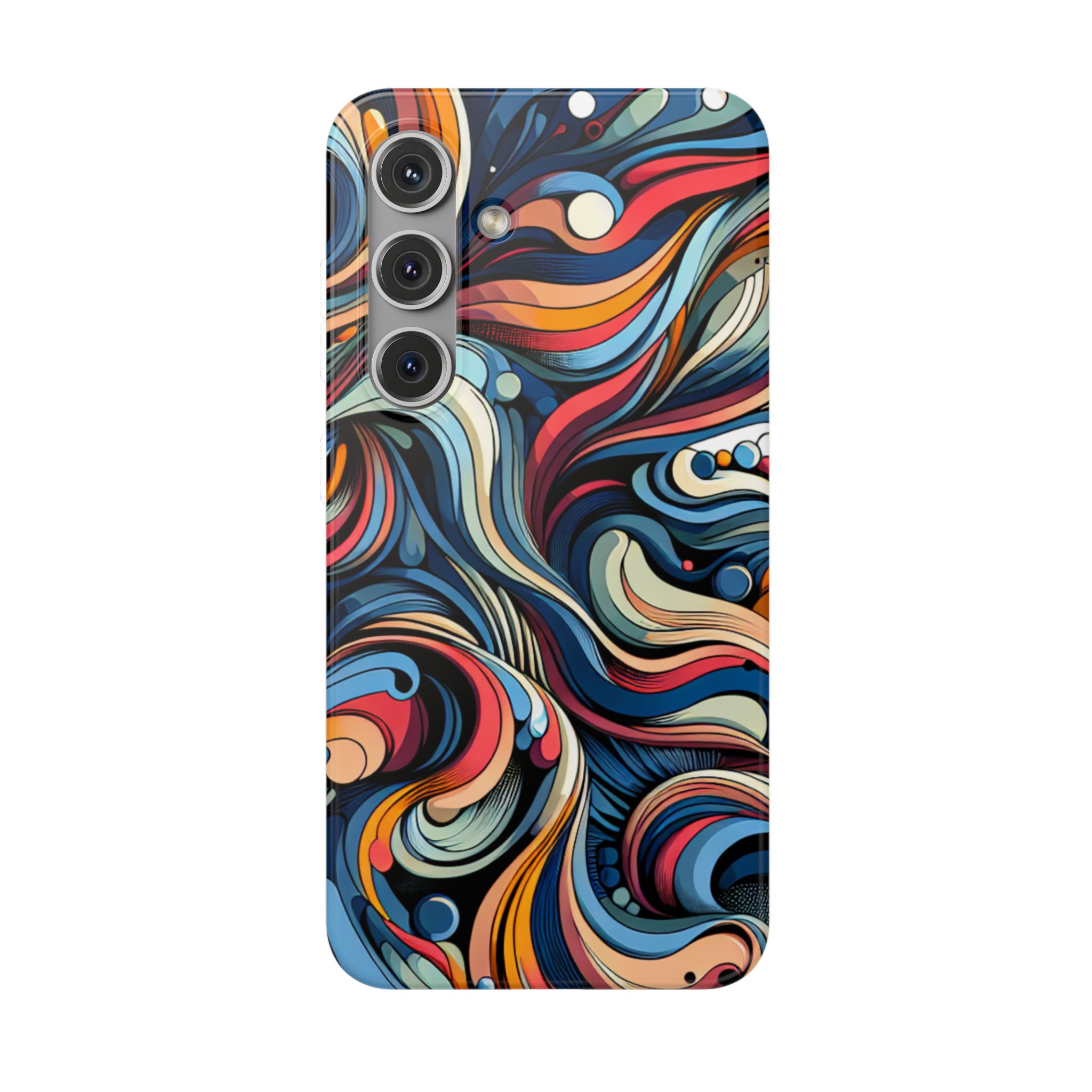 Waves Dance Multicolor Trendy Resistant Flexi Case - Image 7