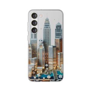 Paper Art 3D Cityscapes Trendy Resistant Flexi Phone Back Case