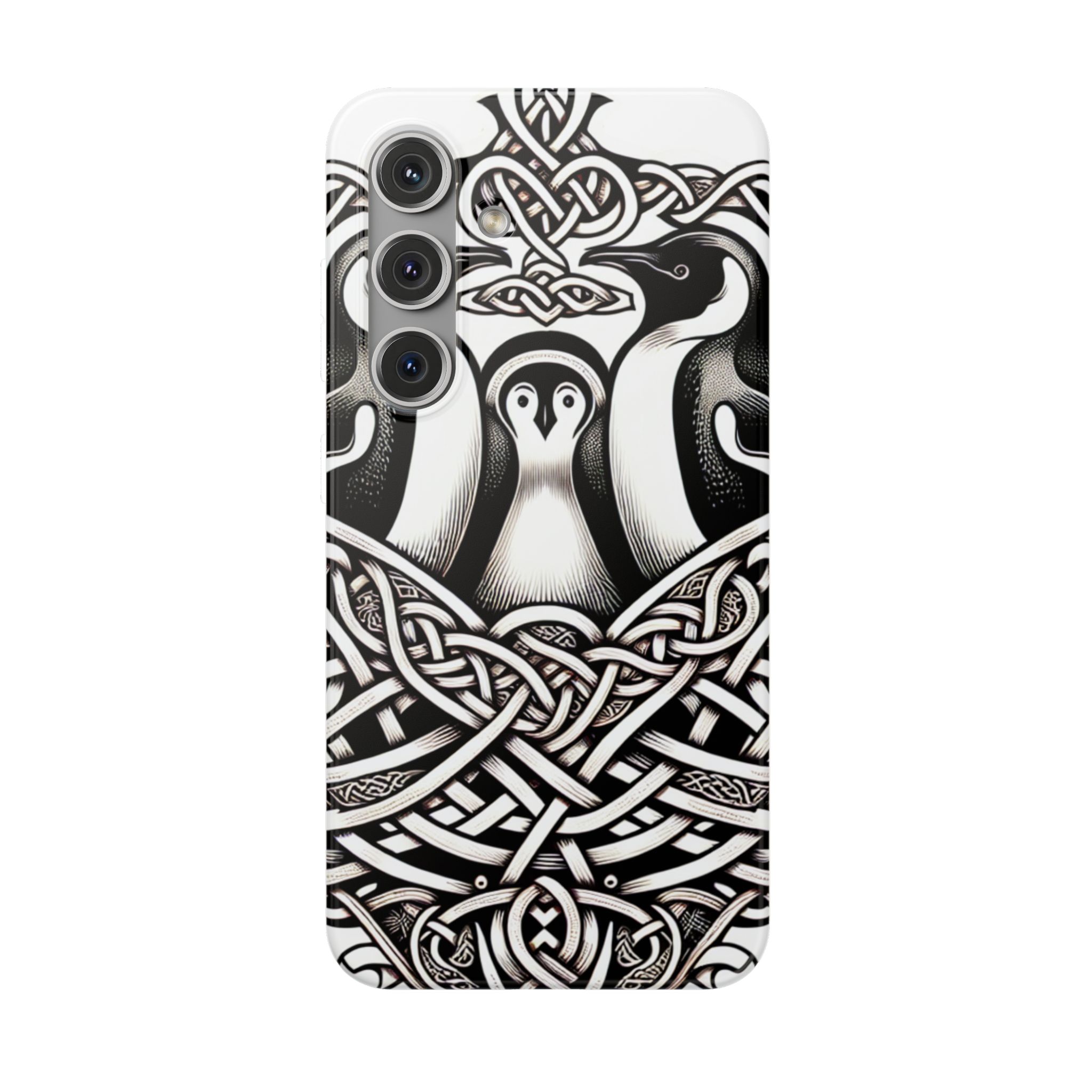Birds With Artistic Pattern Trendy Resistant Flexi Phone Back Case - Image 7