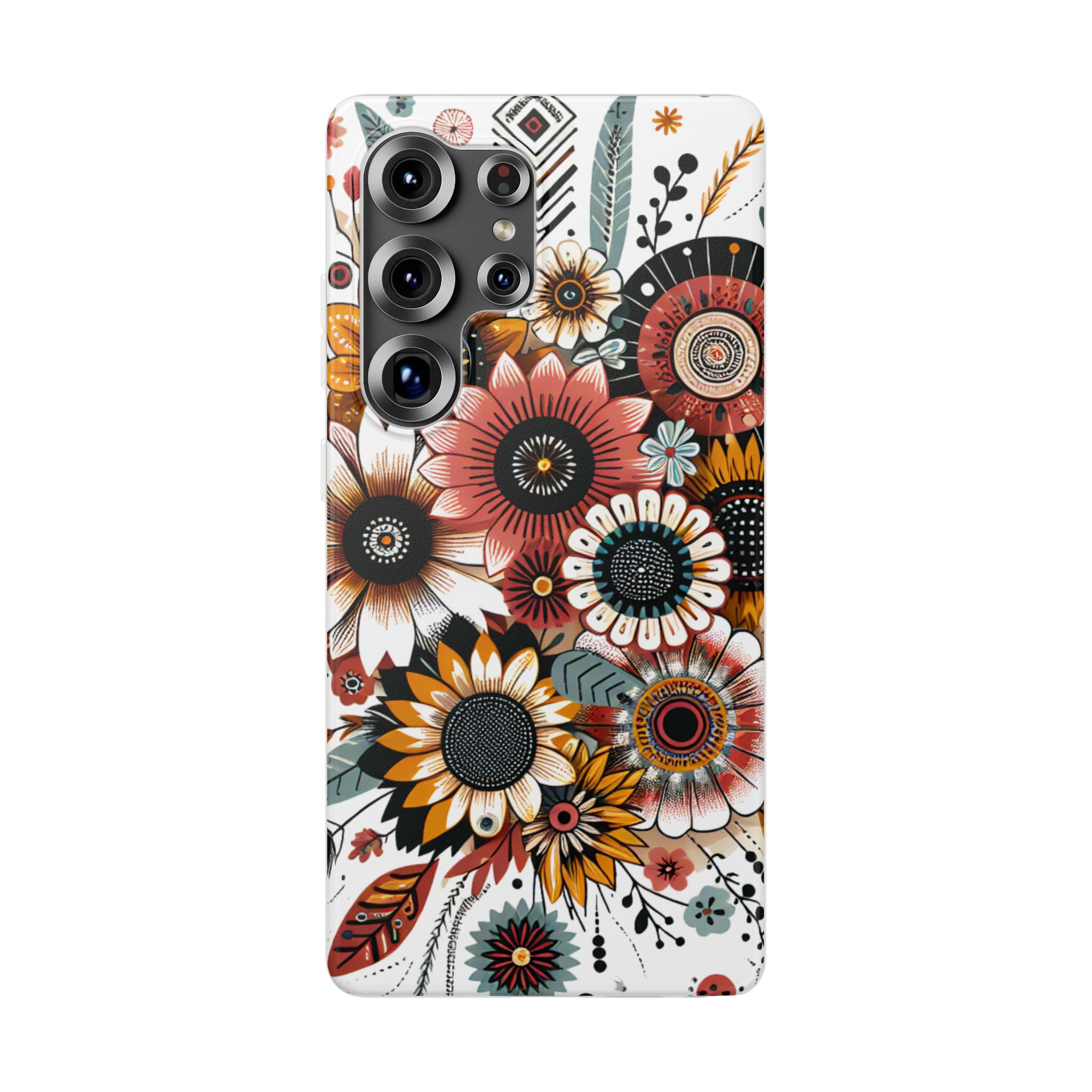 Floral Artistic Bouquet Trendy Resistant Flexi Phone Back Case - Image 4