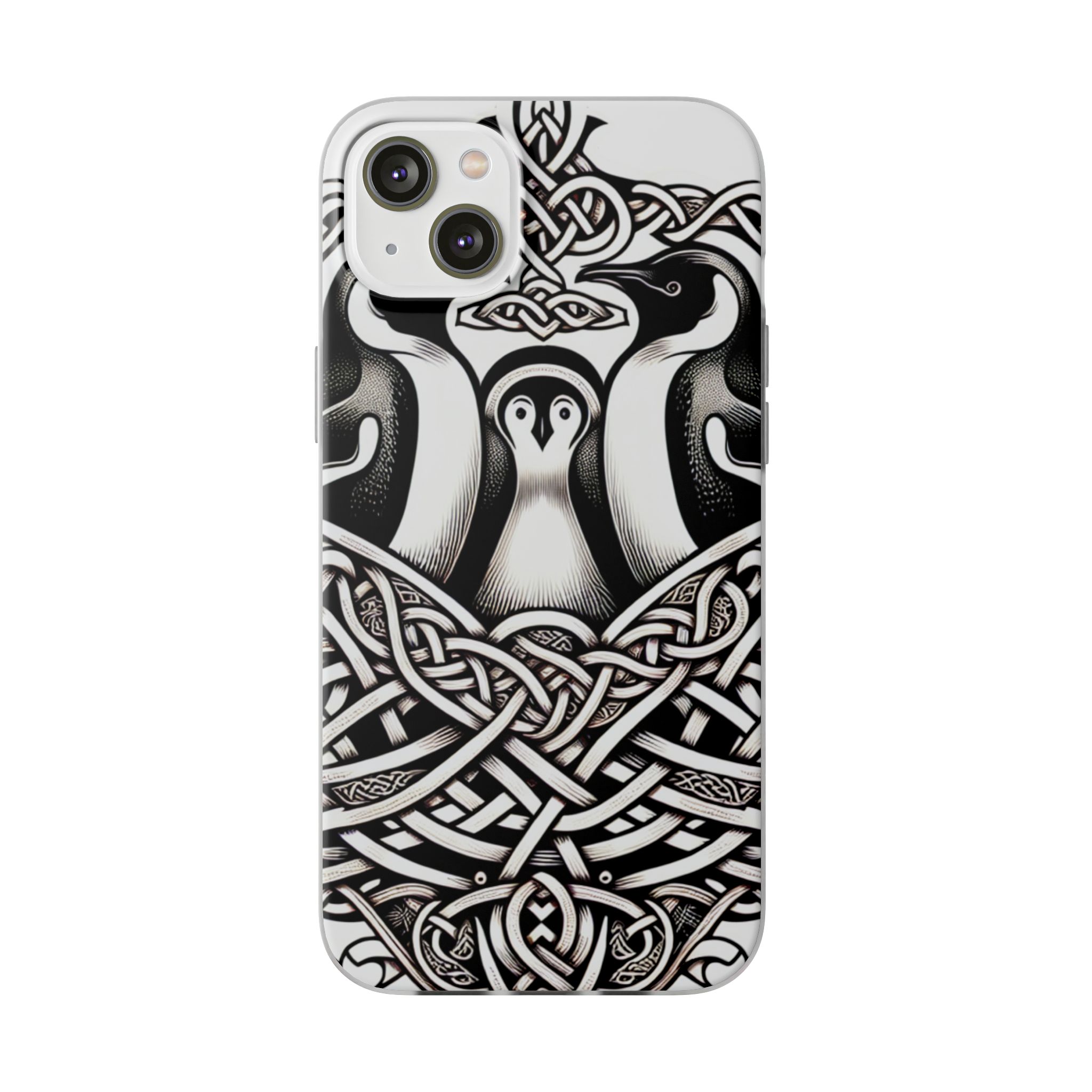 Birds With Artistic Pattern Trendy Resistant Flexi Phone Back Case - Image 6
