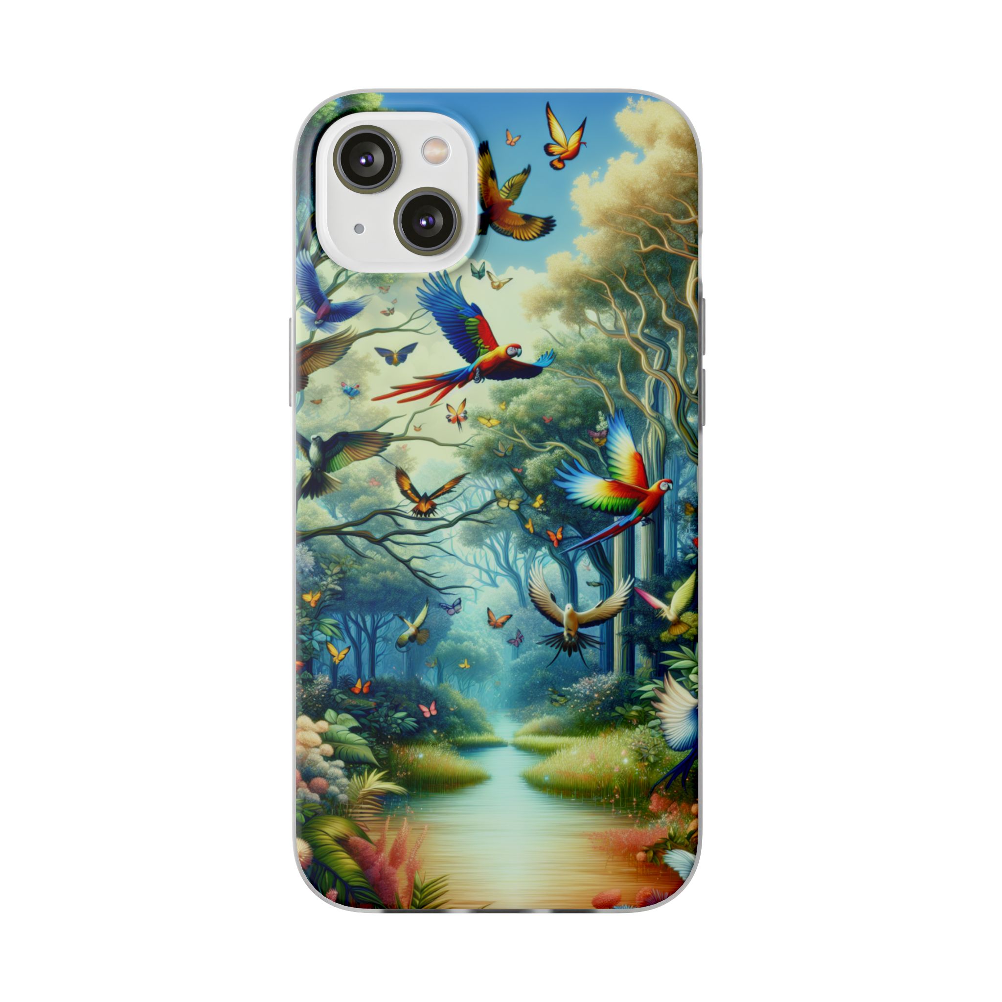 Birds Wild World Trendy Resistant Flexi Phone Back Case - Image 6