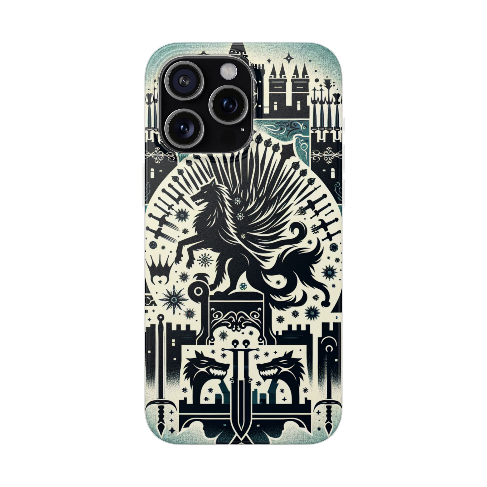 Ancient King Crest Theme Trendy Resistant Flexi Phone Back Case - Image 4
