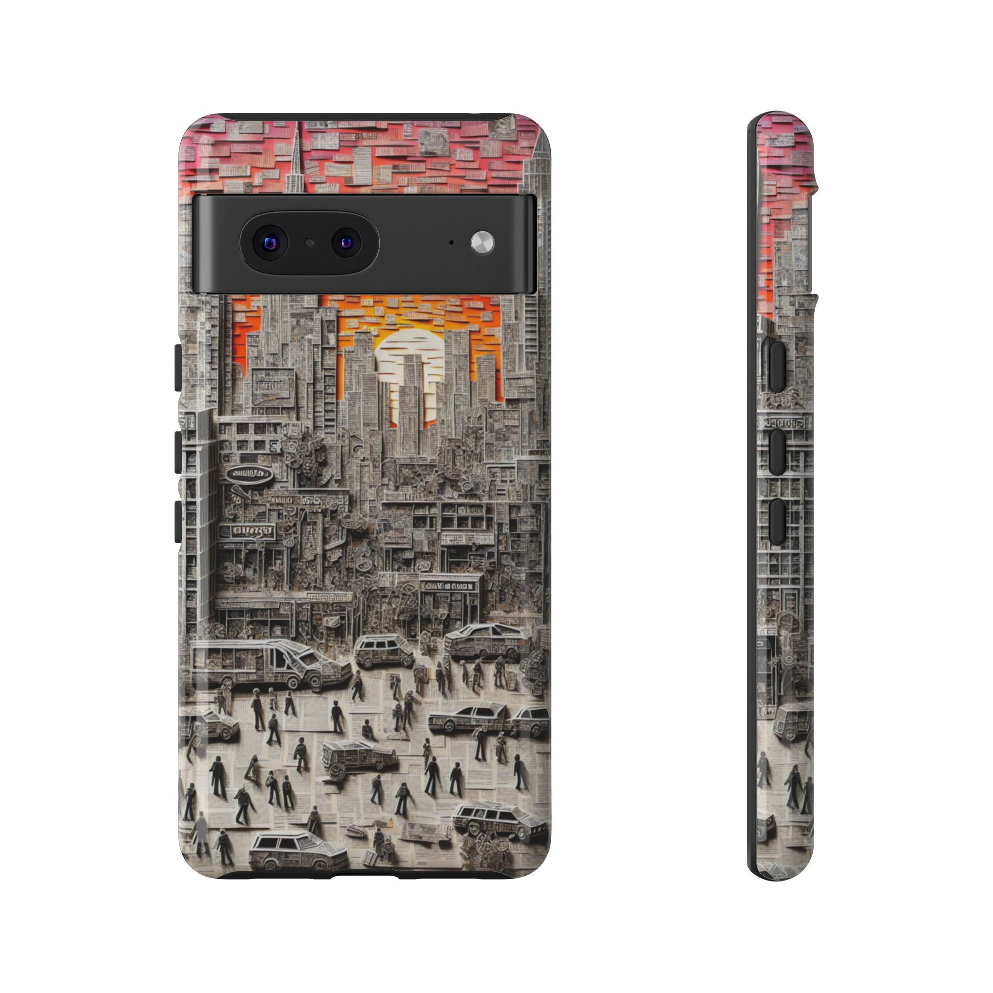 Paper Art Scenary Resistant Trendy Tough Phone Case - Image 4