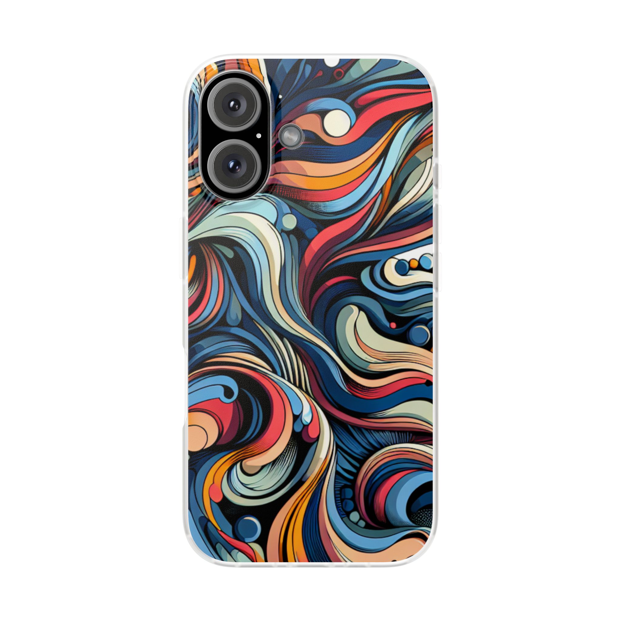 Waves Dance Multicolor Trendy Resistant Flexi Case - Image 2