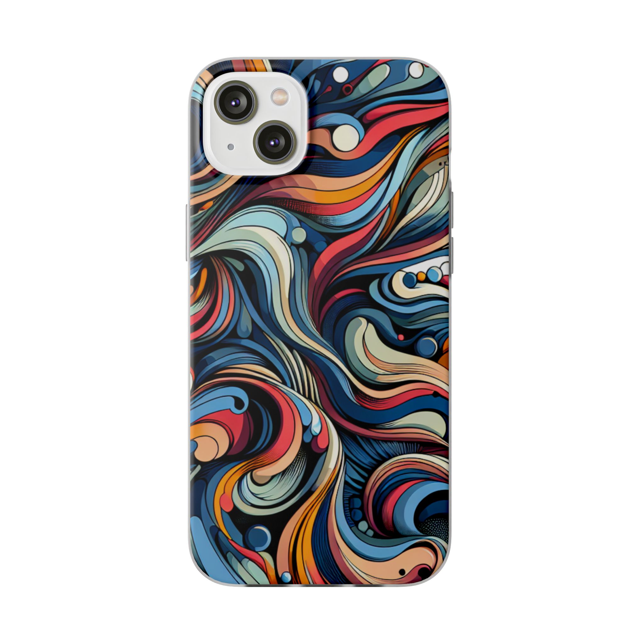 Waves Dance Multicolor Trendy Resistant Flexi Case - Image 6