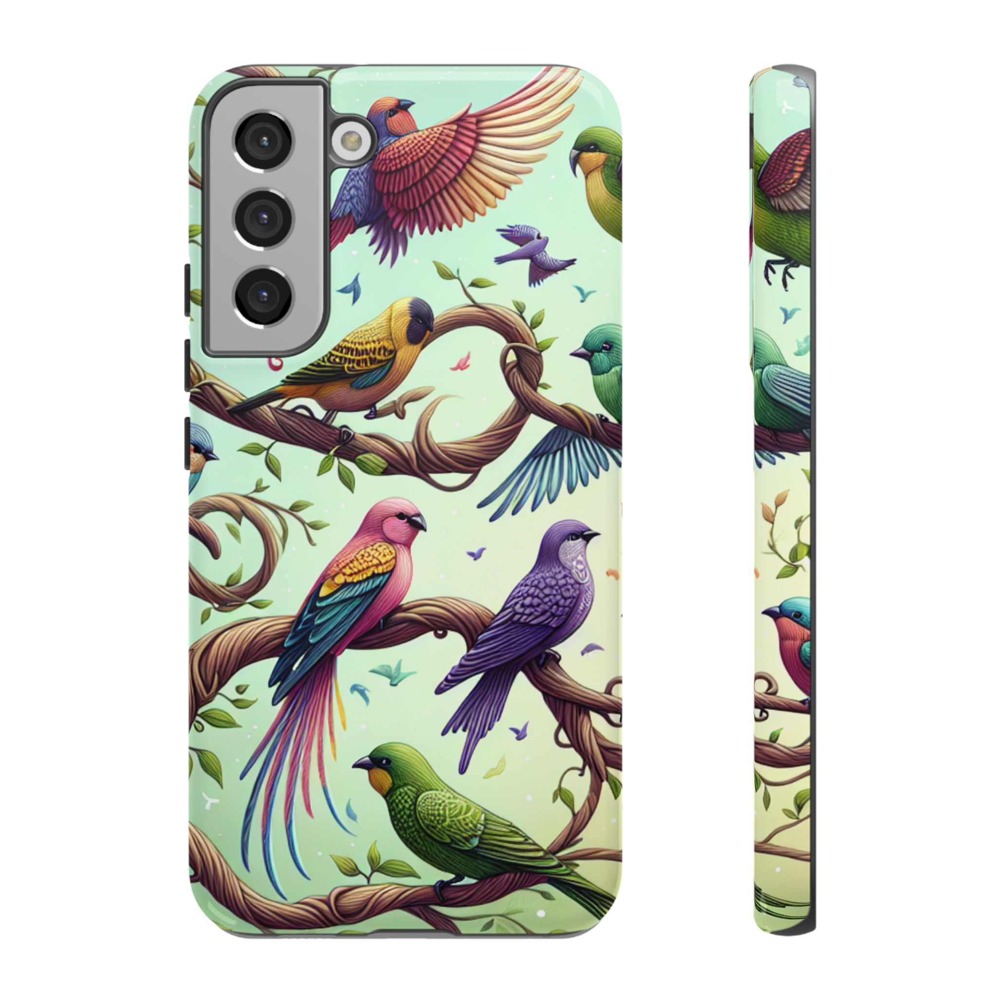 Birds On Branches Resistant Trendy Tough Phone Case - Image 6